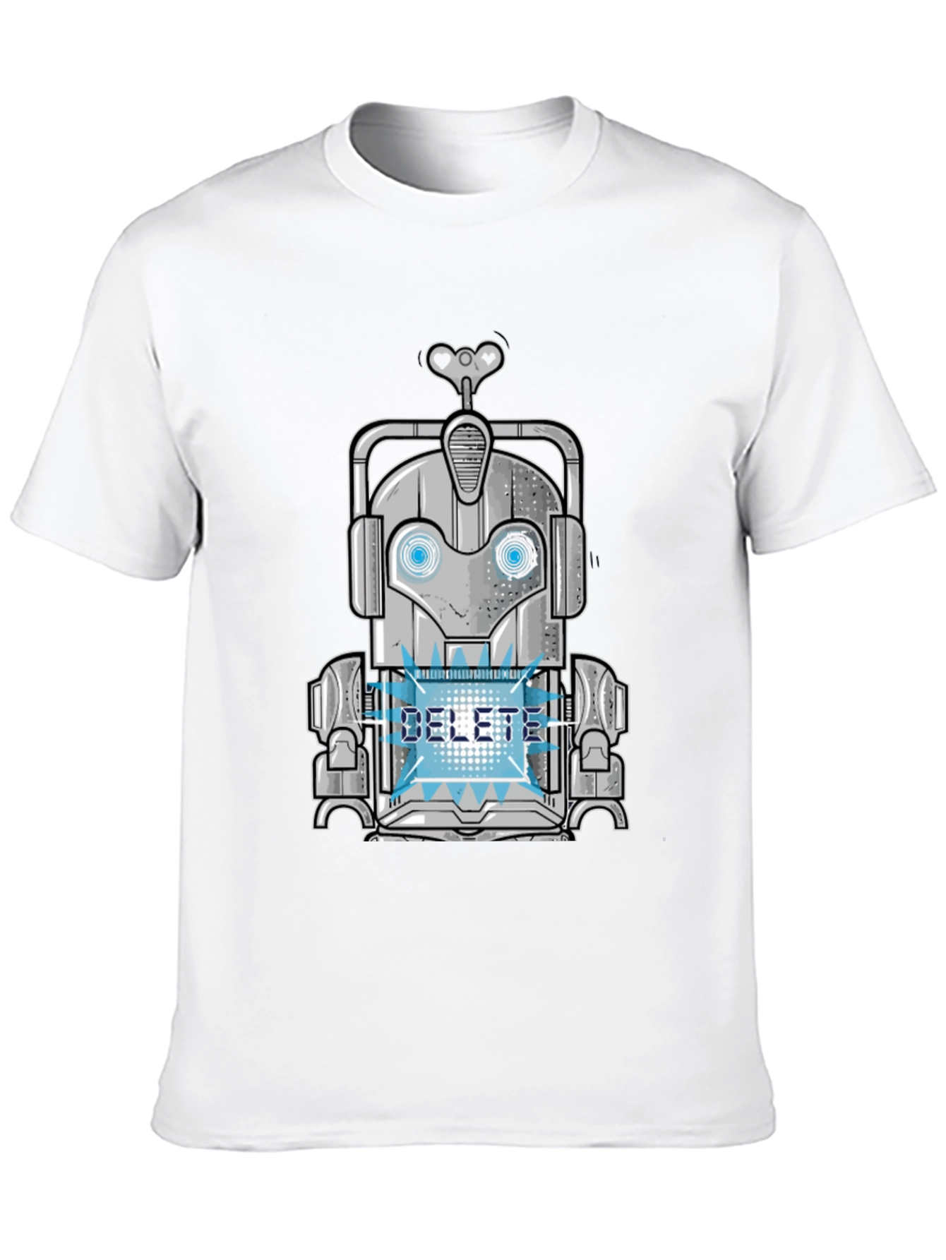 Cybernetic Delete Robot Graphic T-Shirt