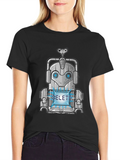 Cybernetic Delete Robot Graphic T-Shirt