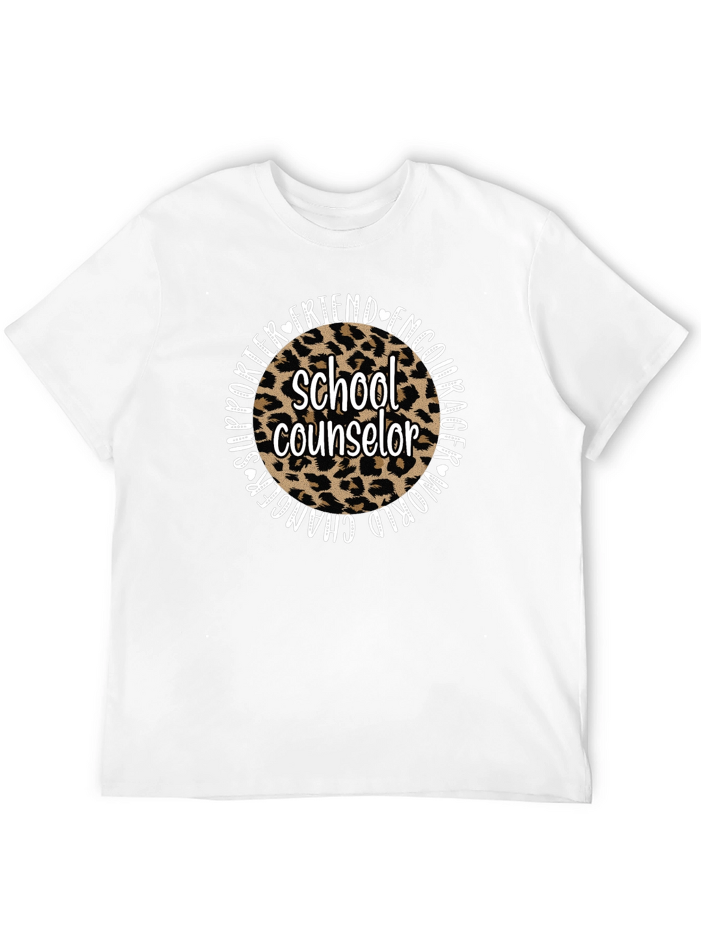 School Counselor Leopard Print Graphic Tee