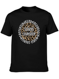 School Counselor Leopard Print Graphic Tee