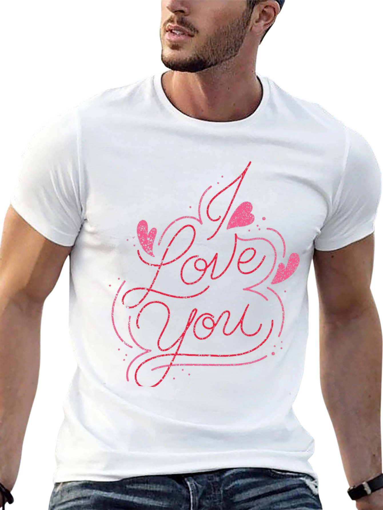 I Love You Graphic Tee - Black