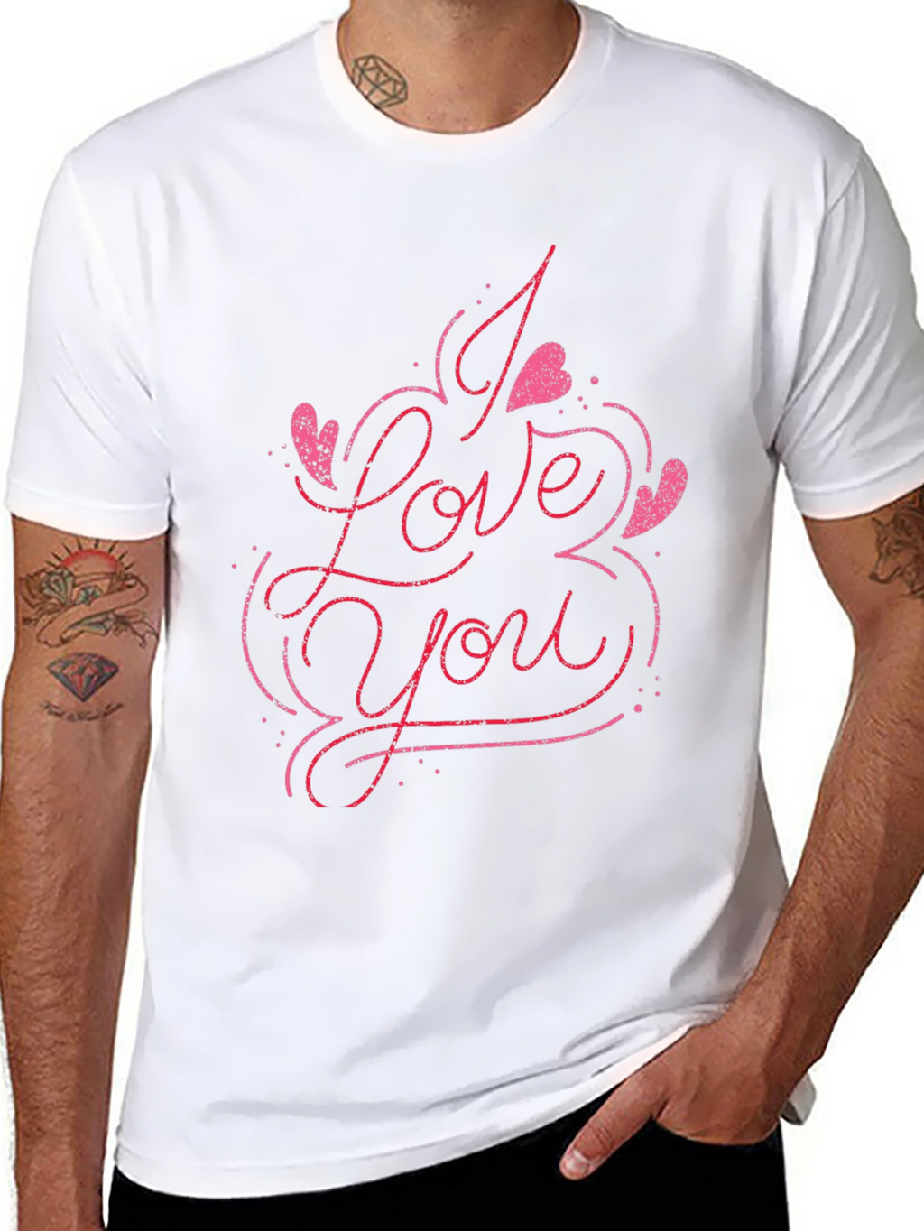 I Love You Graphic Tee - Black