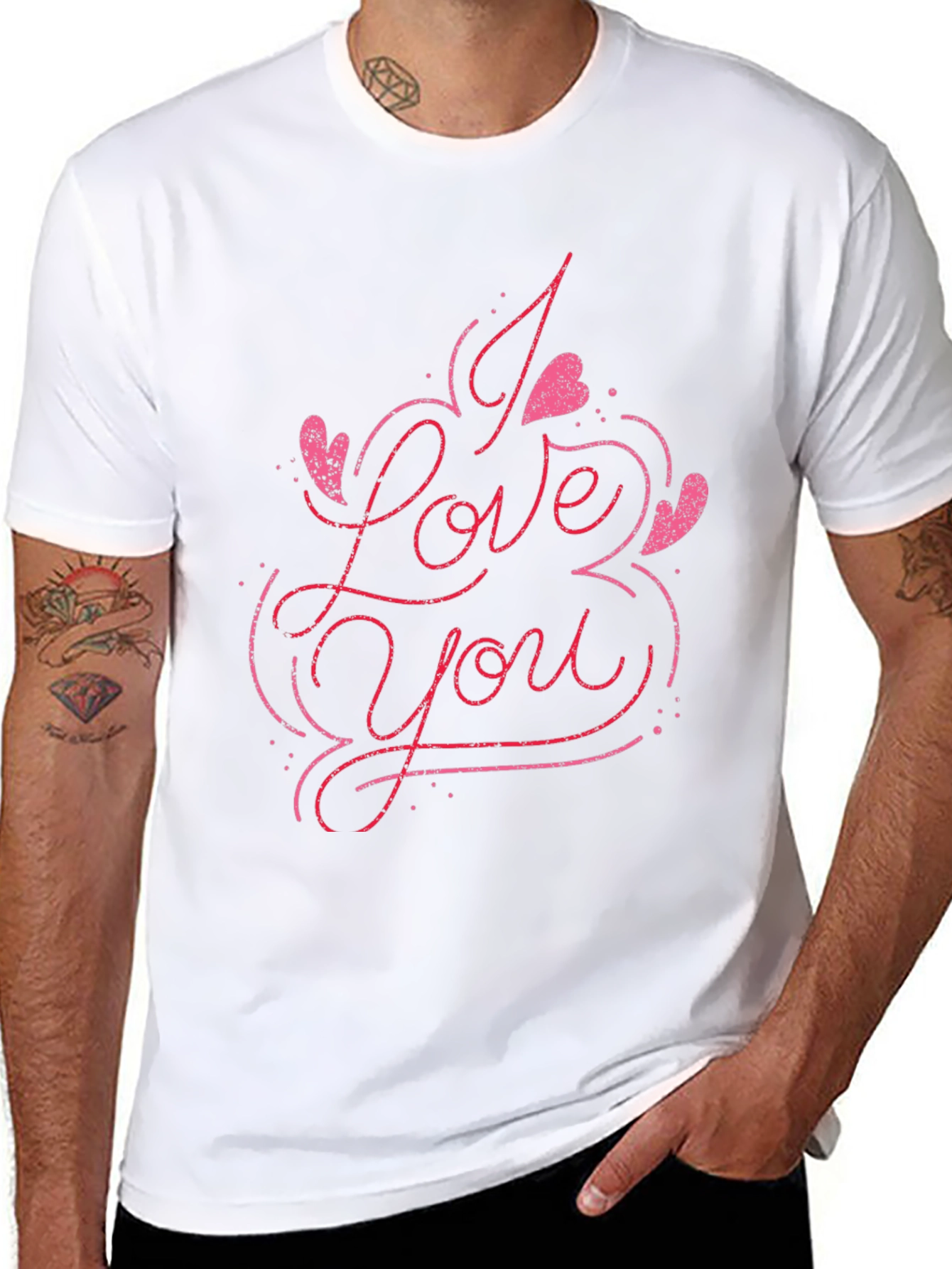 I Love You Graphic Tee - Black