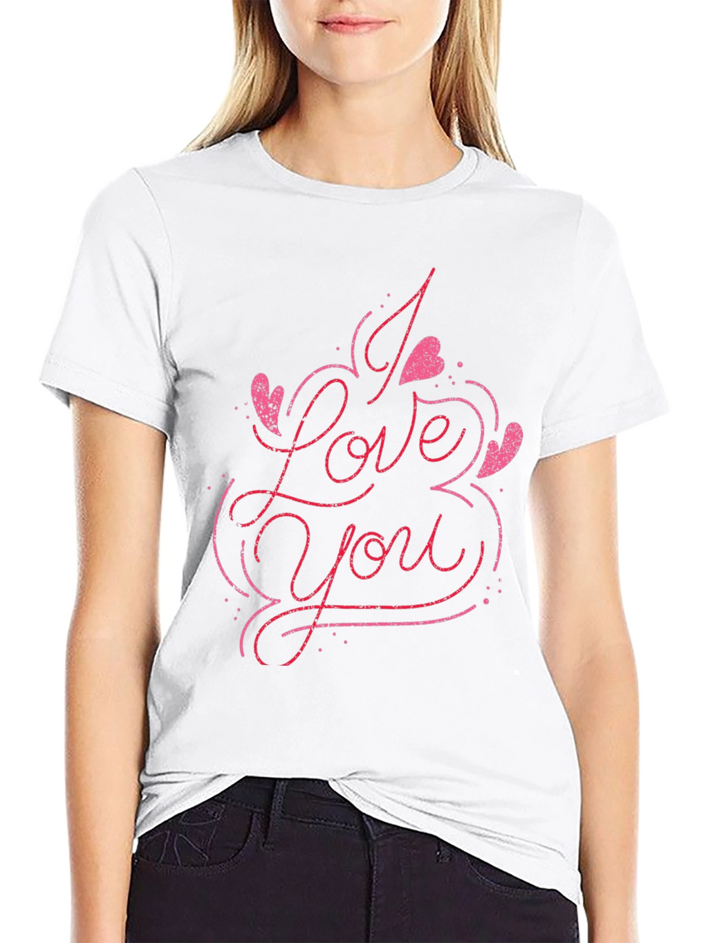 I Love You Graphic Tee - Black
