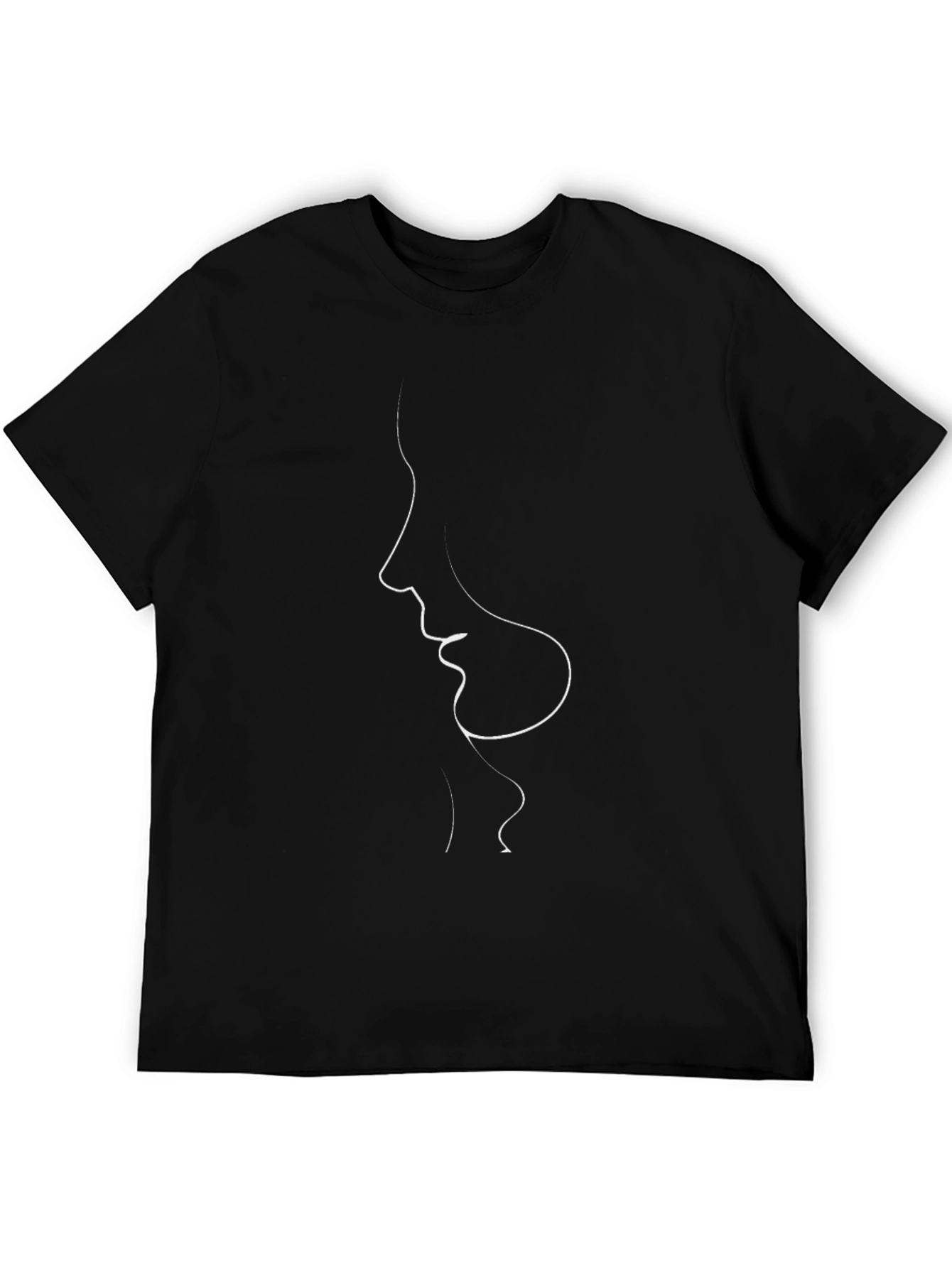 Minimalist Face Line Art T-Shirt