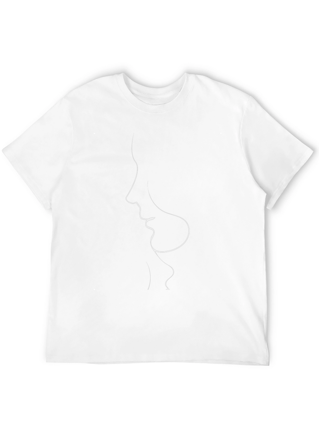 Minimalist Face Line Art T-Shirt