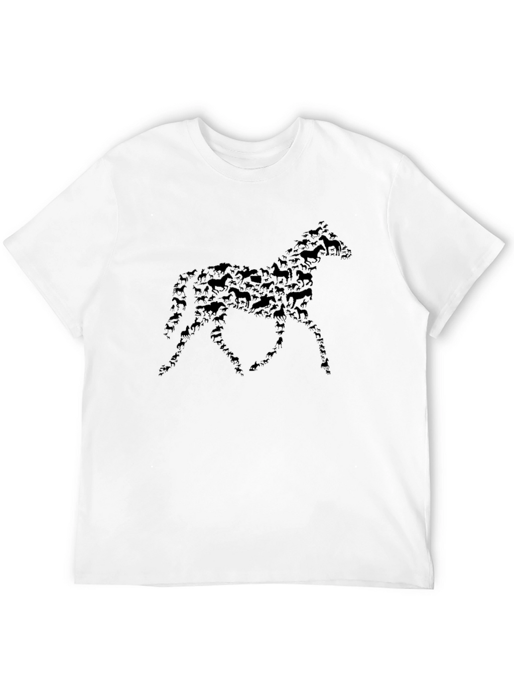 Horse Silhouette Graphic Print Tee