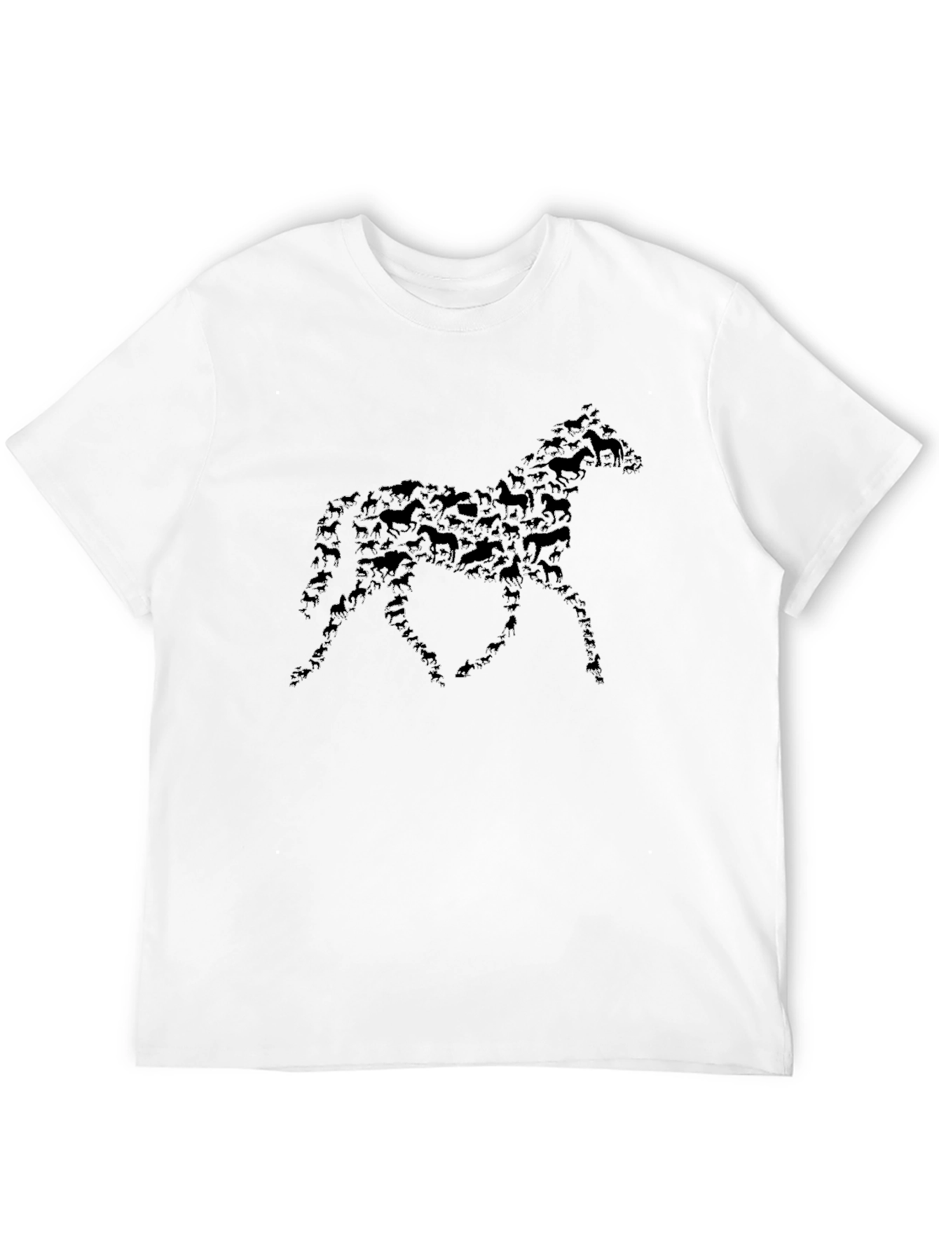 Horse Silhouette Graphic Print Tee
