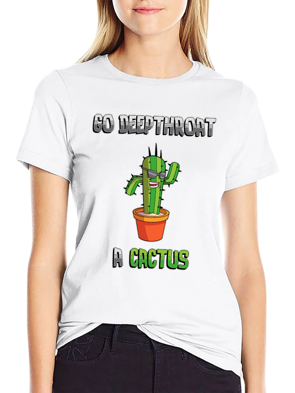 Go Deepthroat a Cactus T-Shirt - Funny Graphic Tee