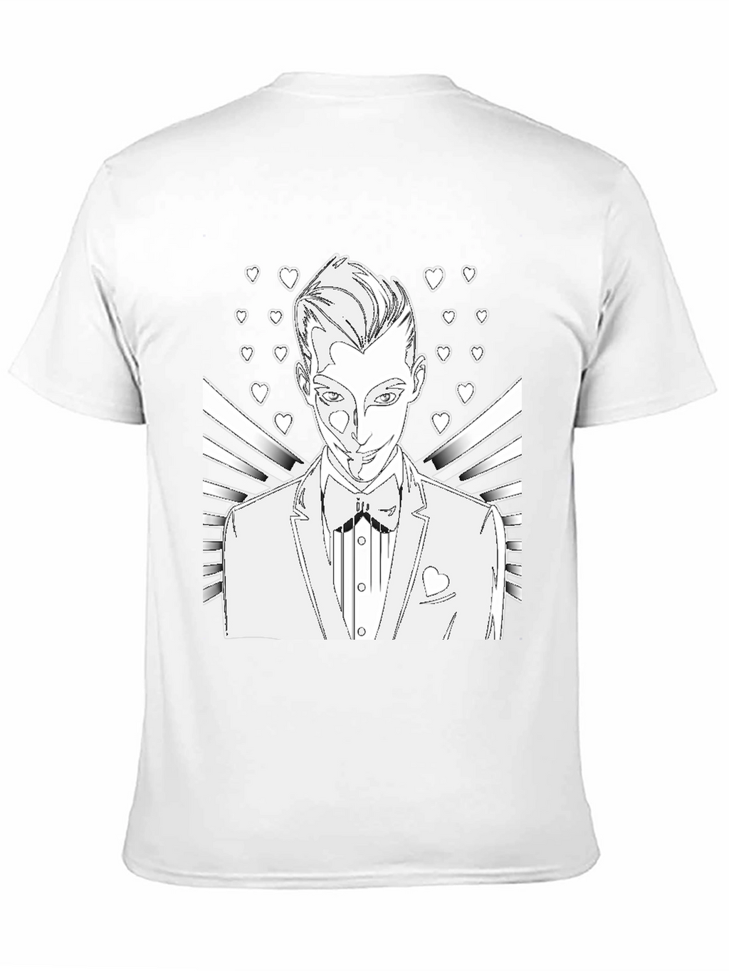 Line Art Tuxedo Man T-Shirt