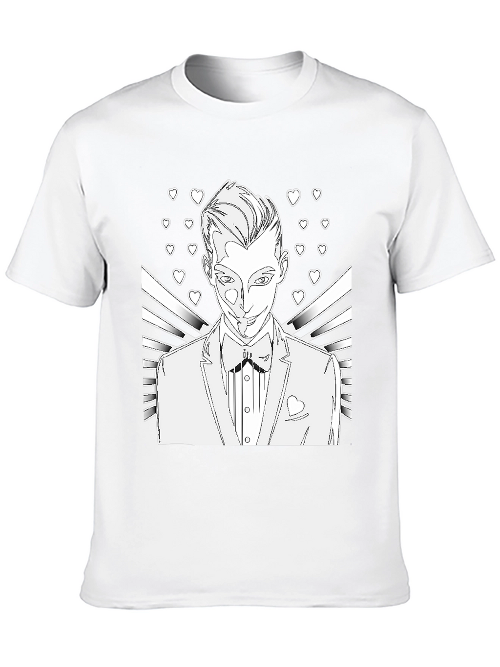 Line Art Tuxedo Man T-Shirt