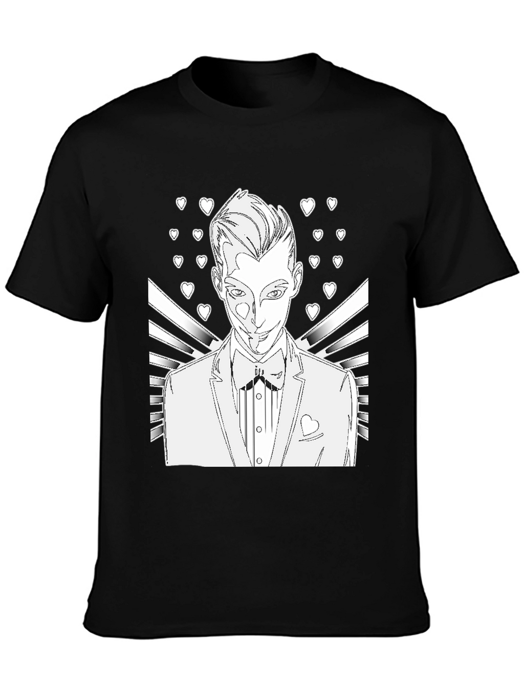 Line Art Tuxedo Man T-Shirt