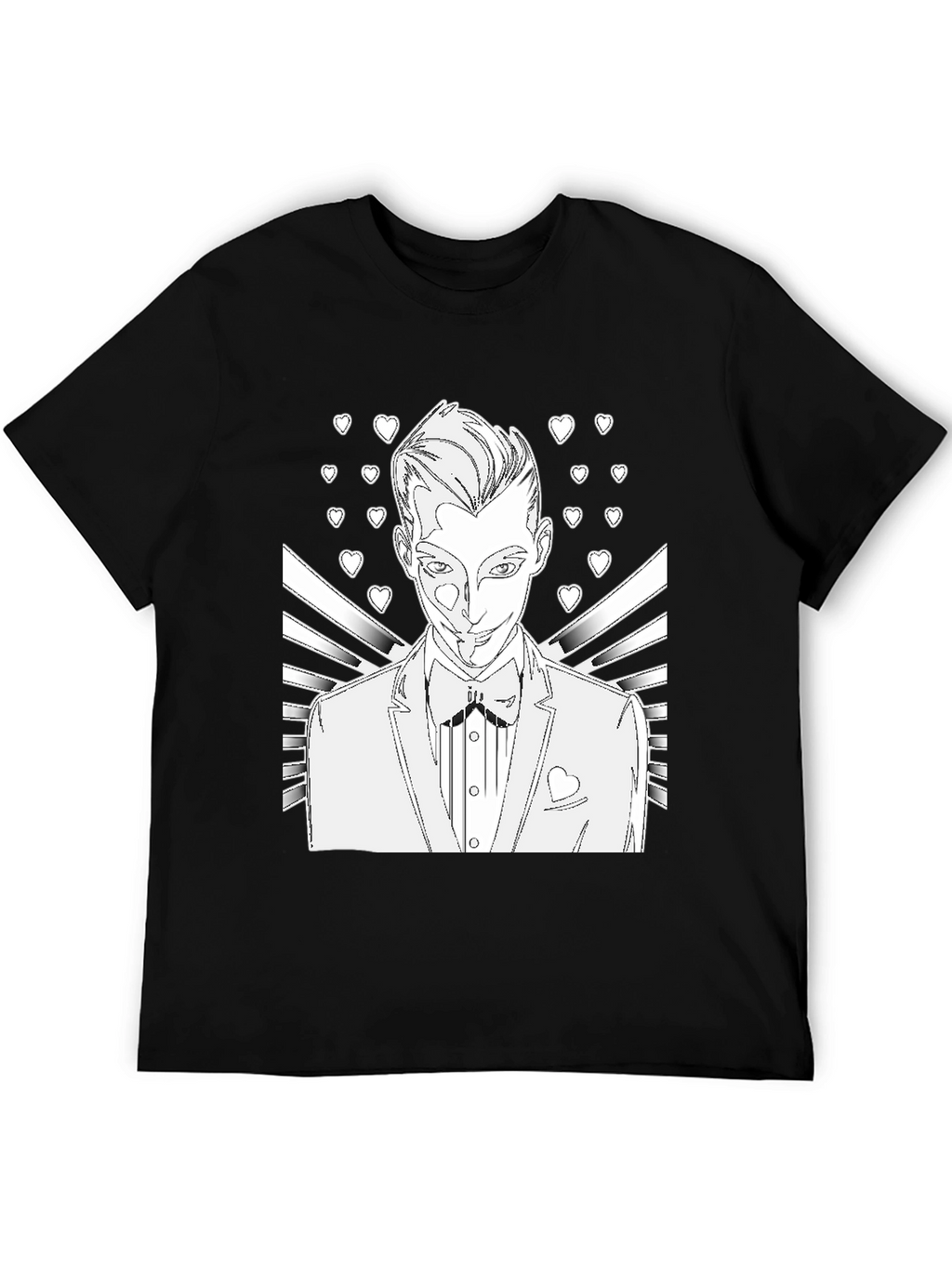 Line Art Tuxedo Man T-Shirt