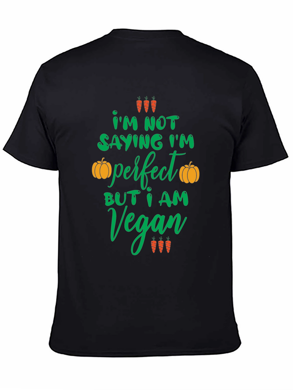 Vegan Statement Graphic Tee - Unisex Black T-Shirt