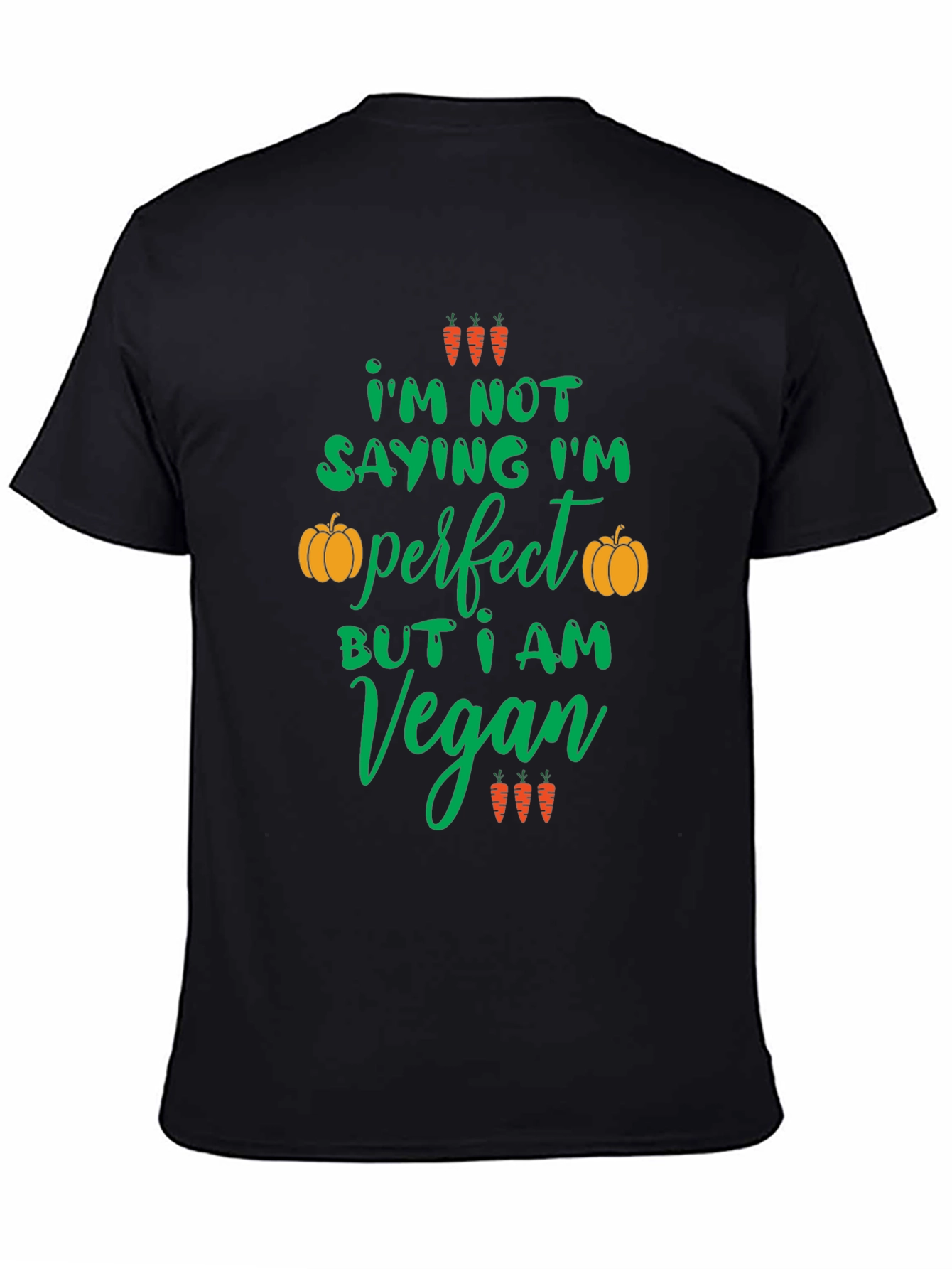 Vegan Statement Graphic Tee - Unisex Black T-Shirt