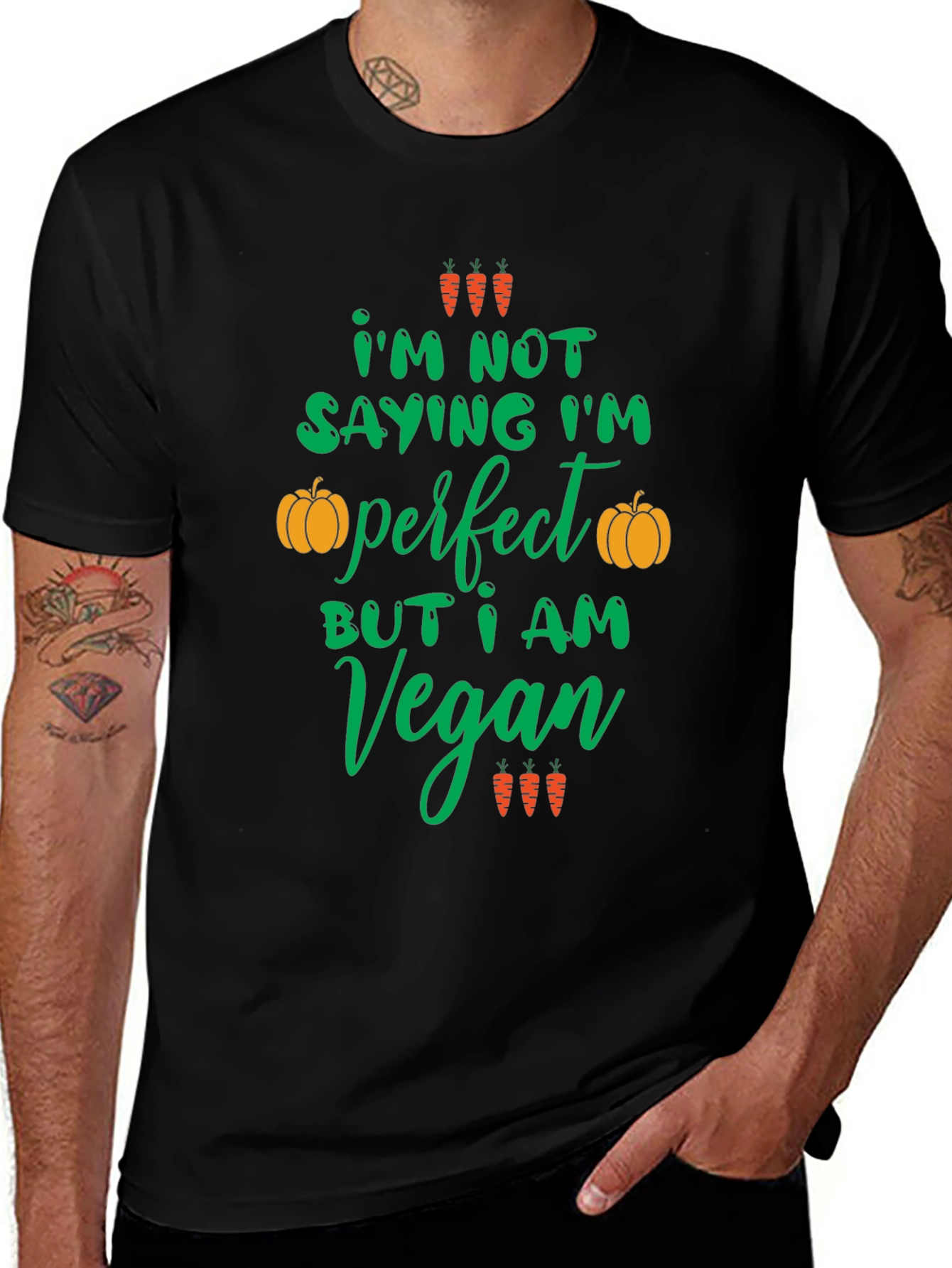 Vegan Statement Graphic Tee - Unisex Black T-Shirt