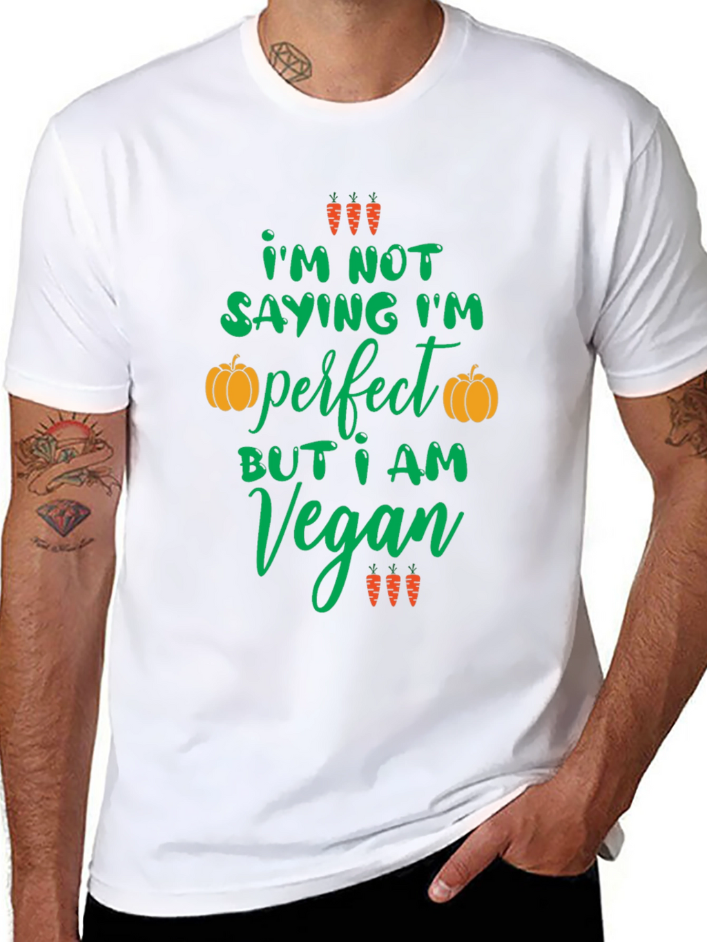 Vegan Statement Graphic Tee - Unisex Black T-Shirt