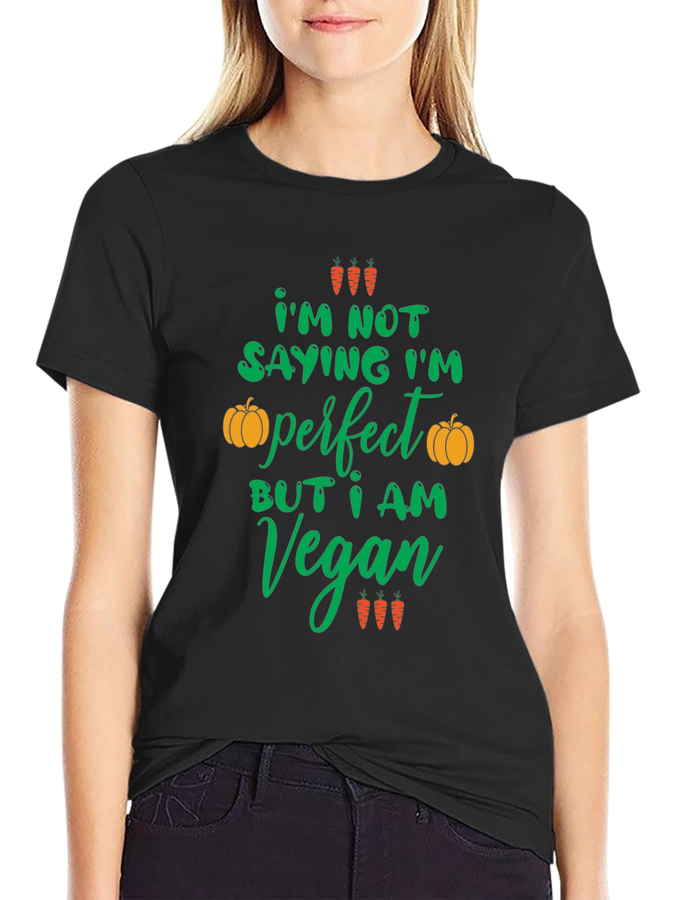 Vegan Statement Graphic Tee - Unisex Black T-Shirt