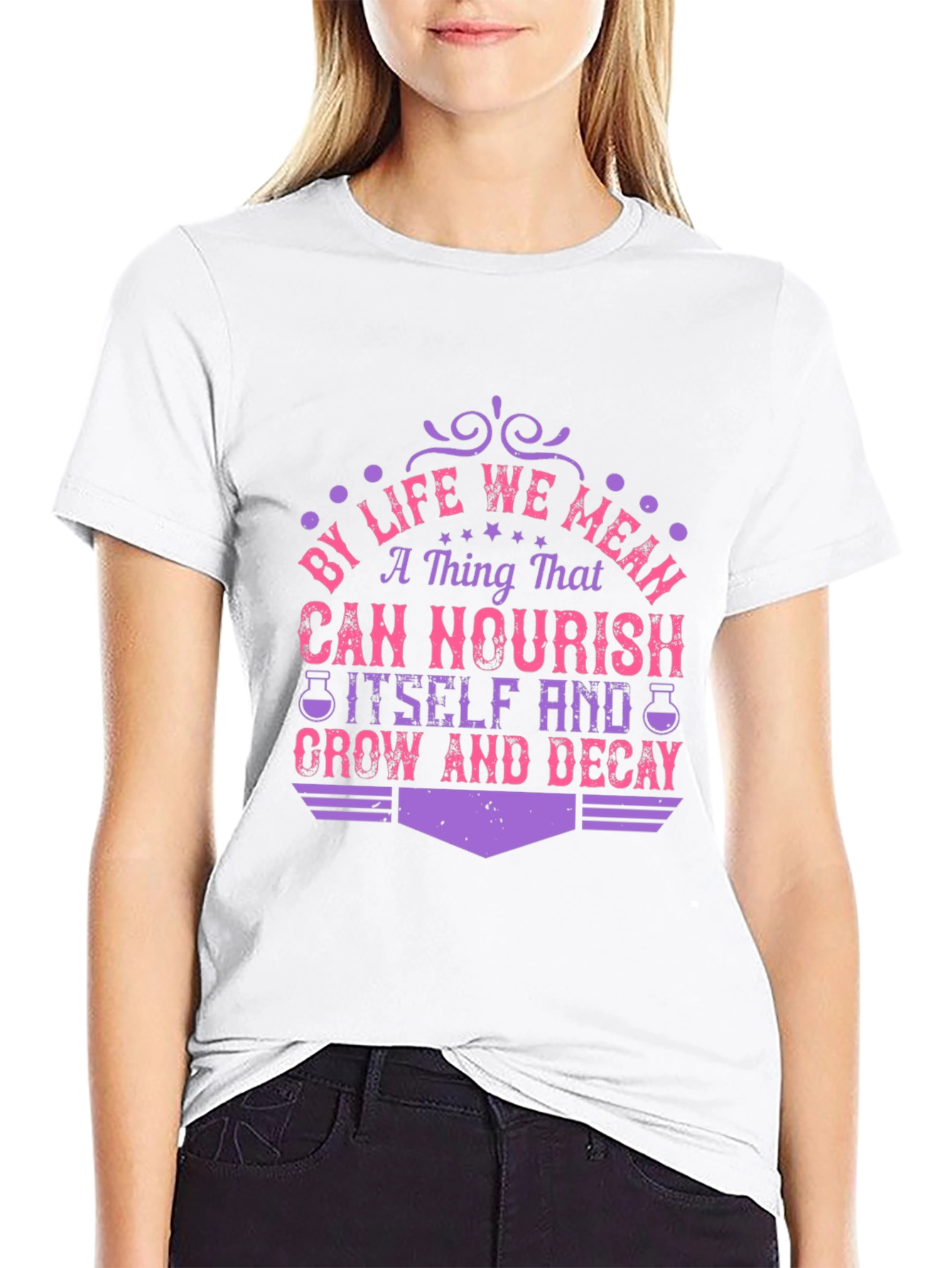 Life Nourish Grow Decay Graphic T-Shirt
