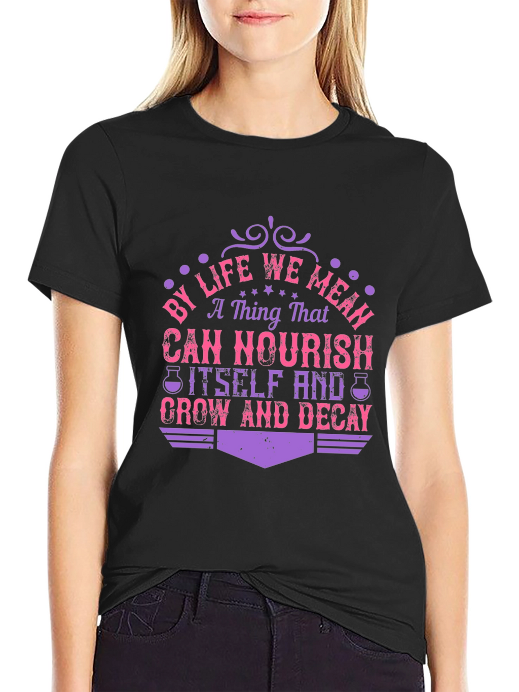 Life Nourish Grow Decay Graphic T-Shirt
