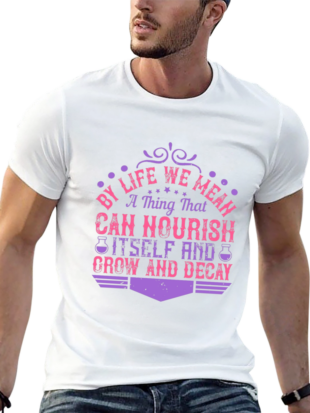 Life Nourish Grow Decay Graphic T-Shirt
