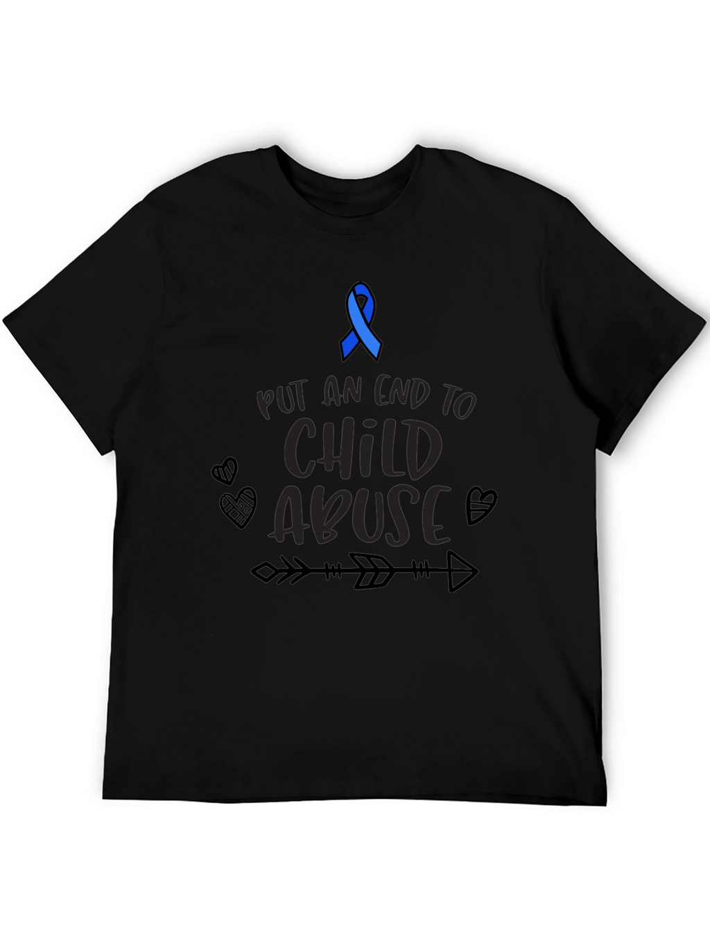 Child Abuse Awareness Ribbon Graphic Tee
