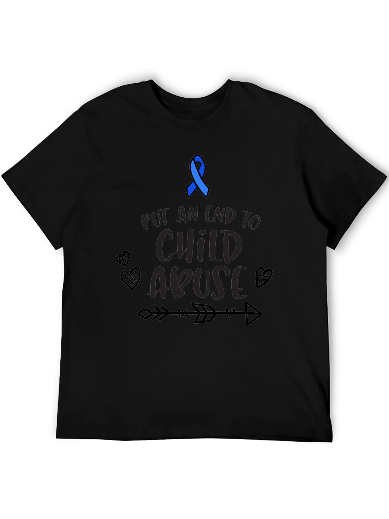 Child Abuse Awareness Ribbon Graphic Tee