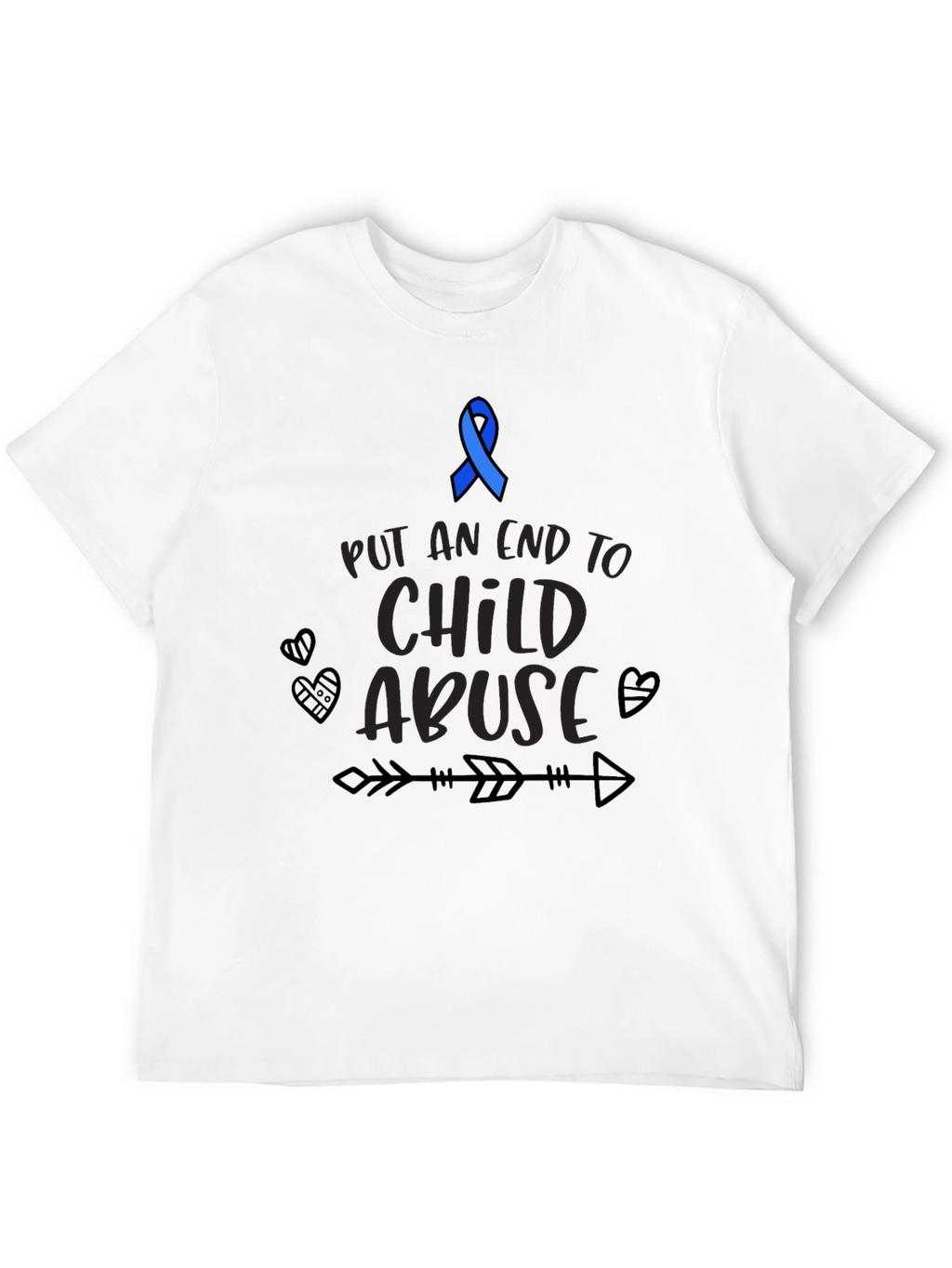 Child Abuse Awareness Ribbon Graphic Tee