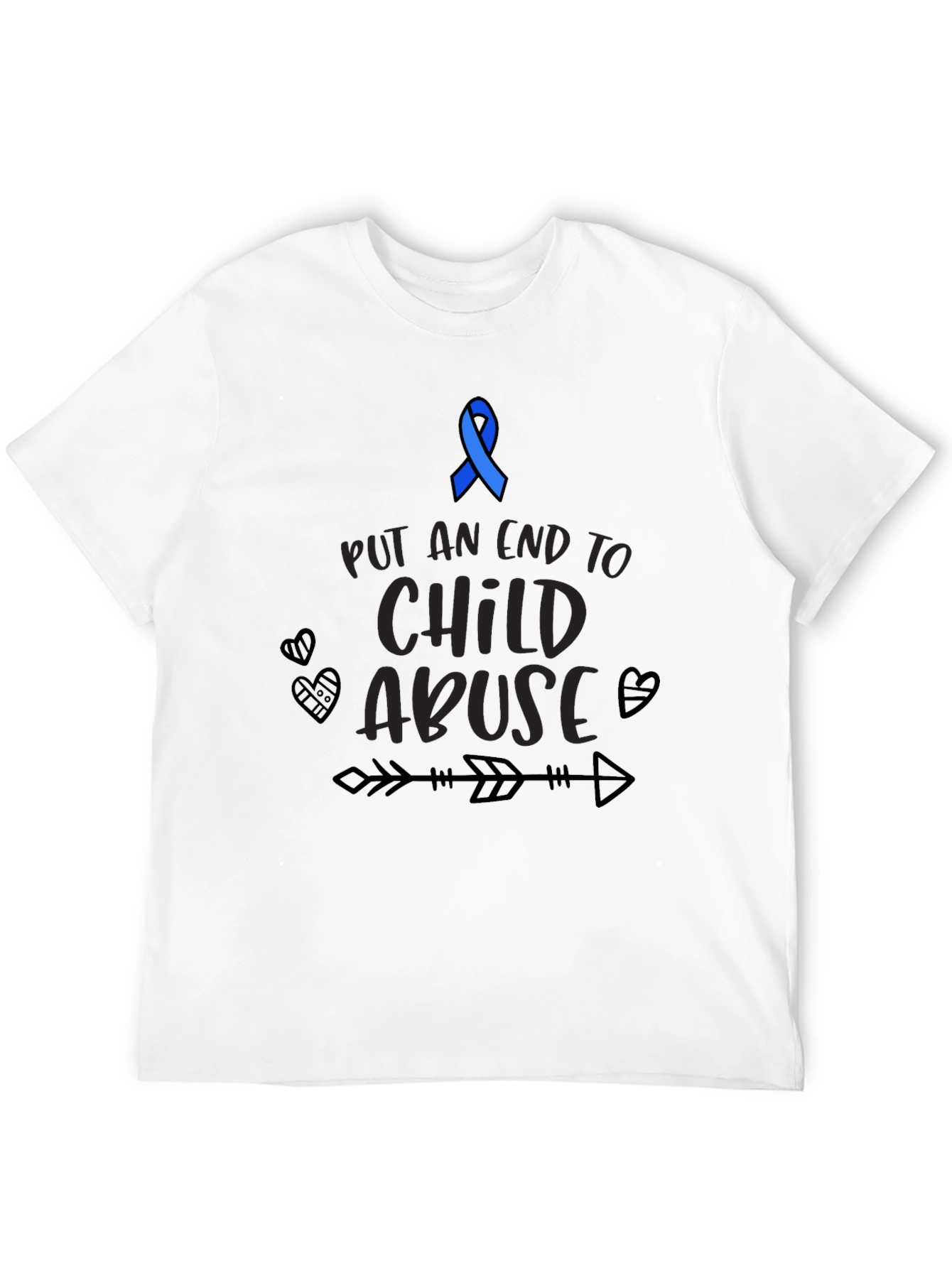 Child Abuse Awareness Ribbon Graphic Tee