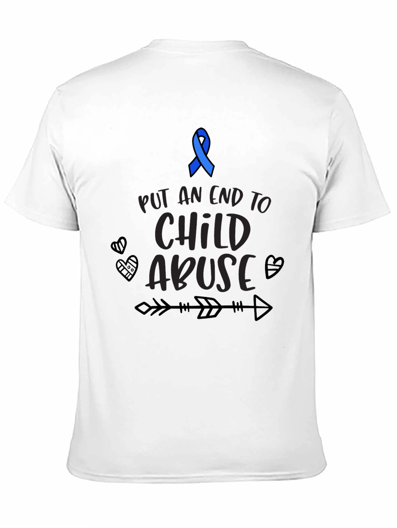 Child Abuse Awareness Ribbon Graphic Tee