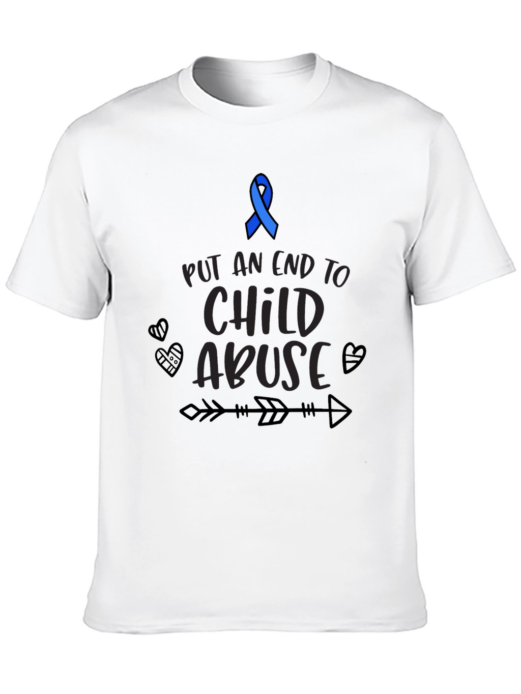 Child Abuse Awareness Ribbon Graphic Tee