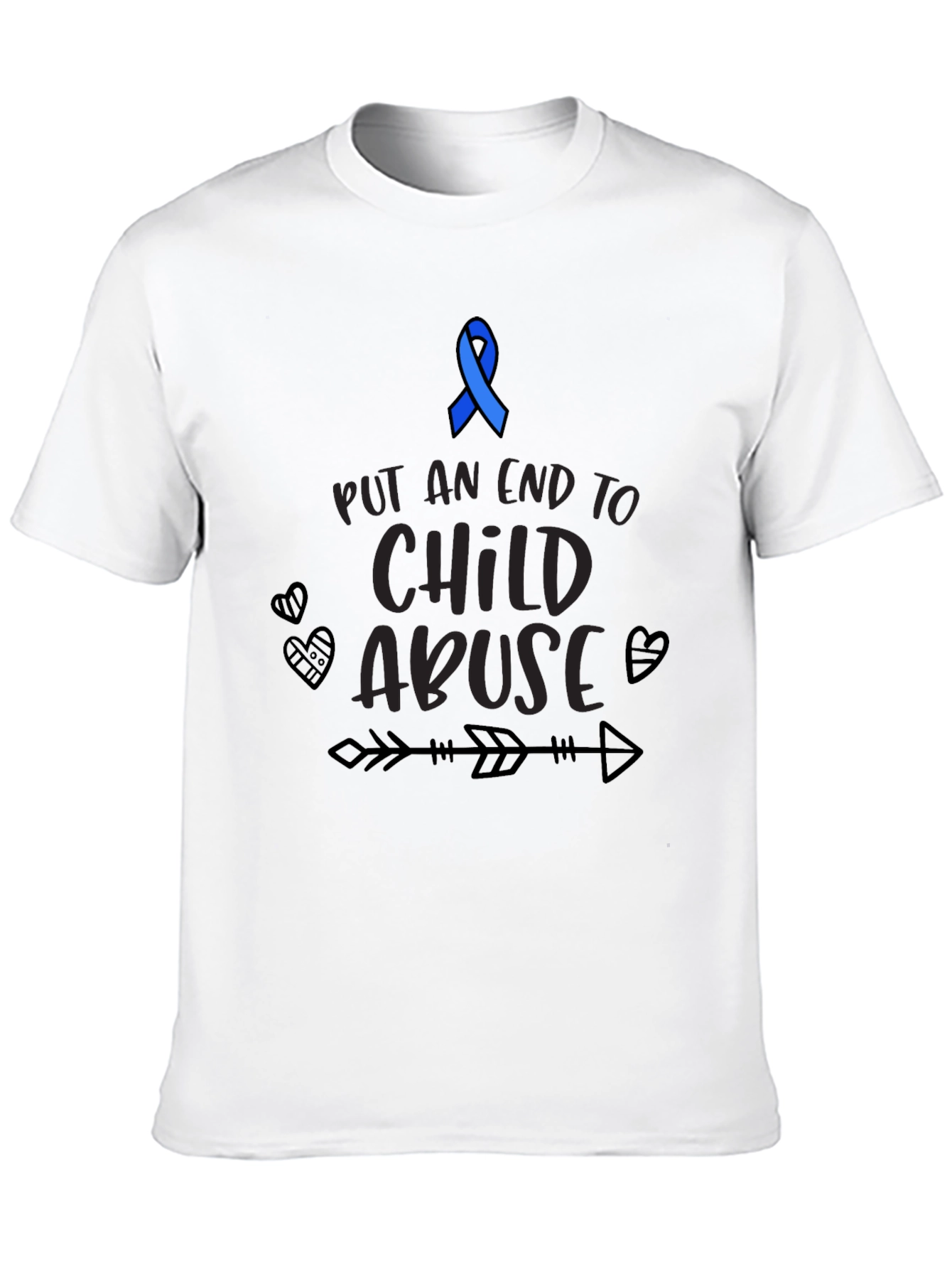 Child Abuse Awareness Ribbon Graphic Tee