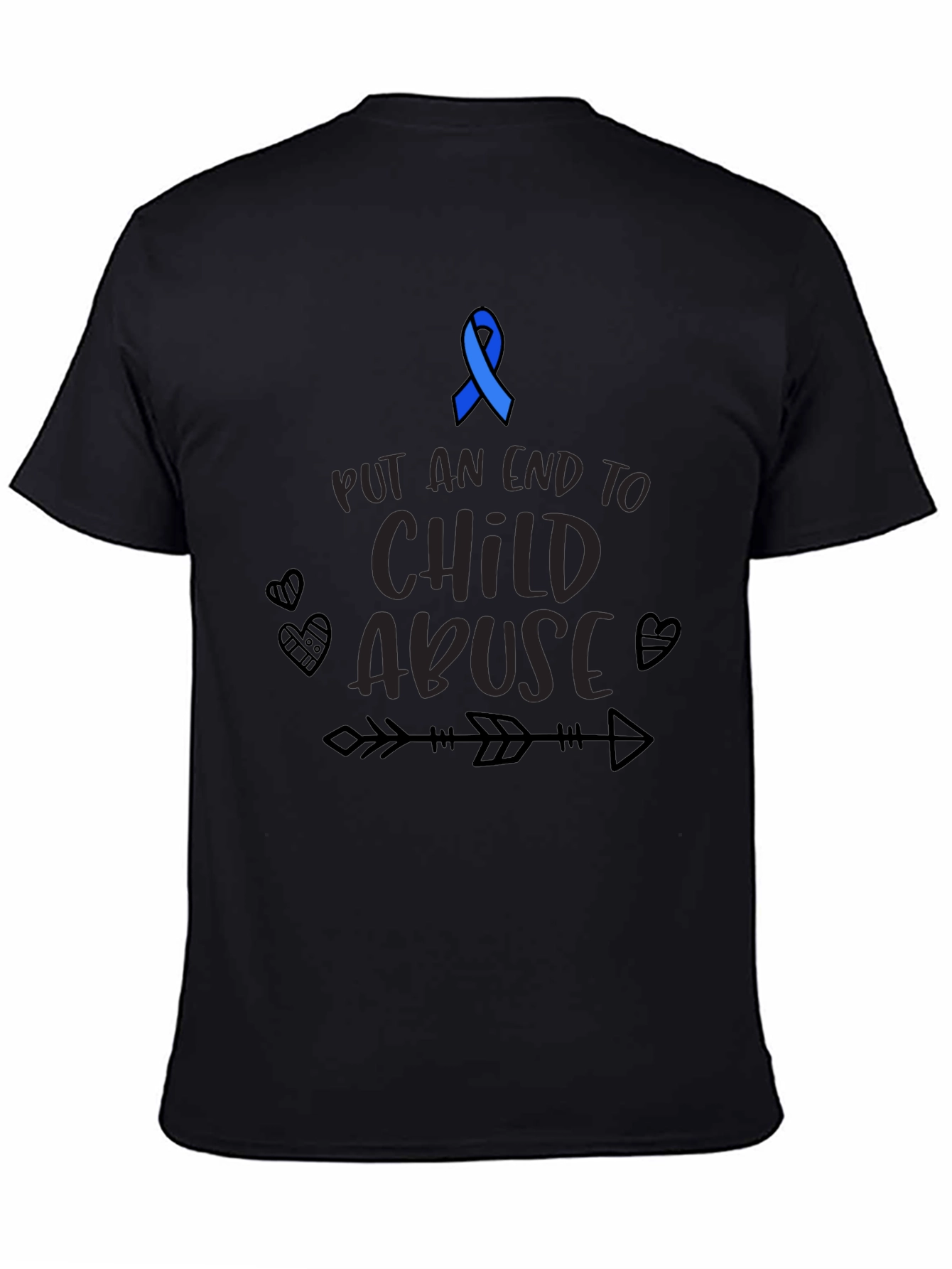 Child Abuse Awareness Ribbon Graphic Tee