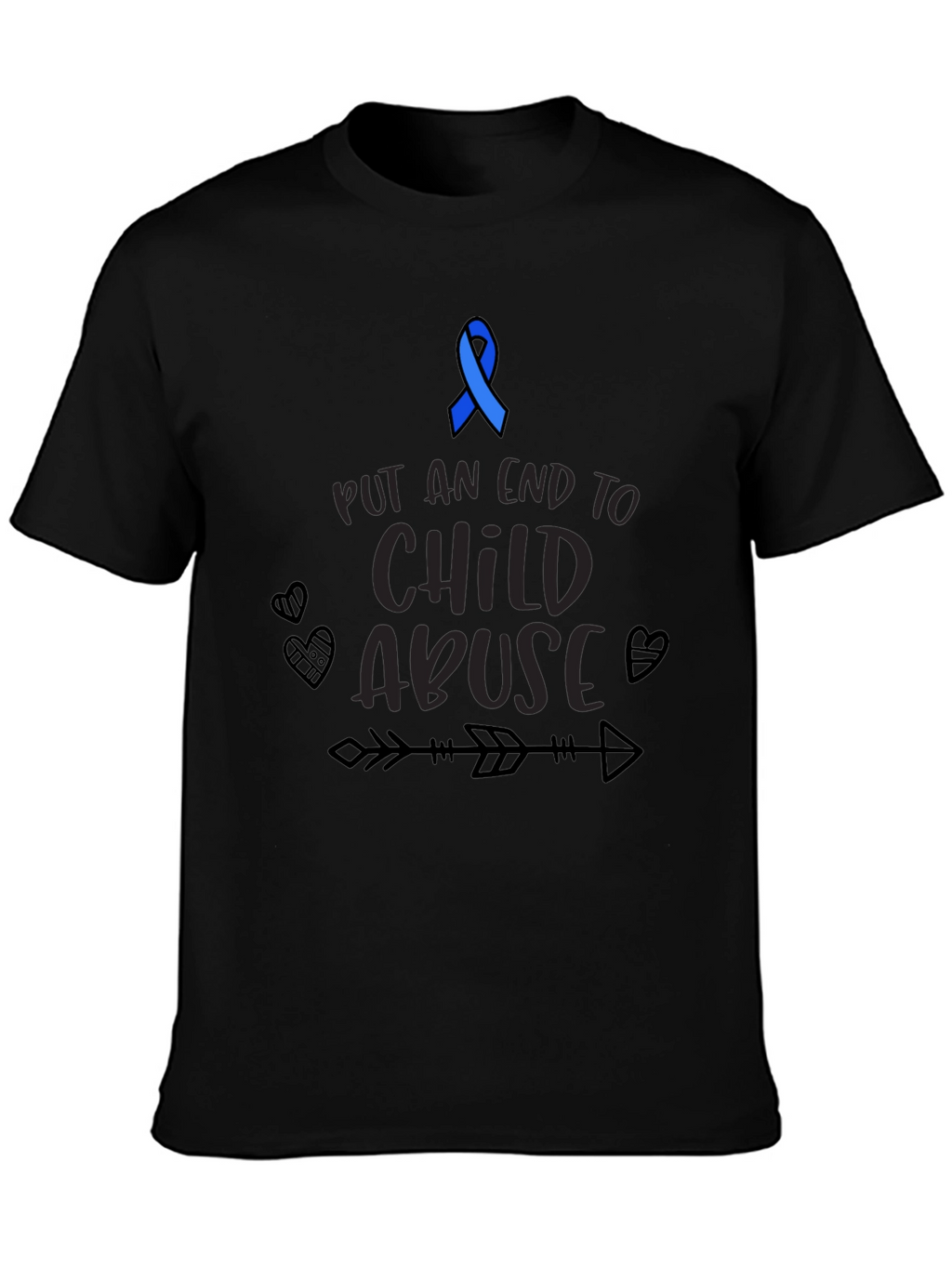 Child Abuse Awareness Ribbon Graphic Tee