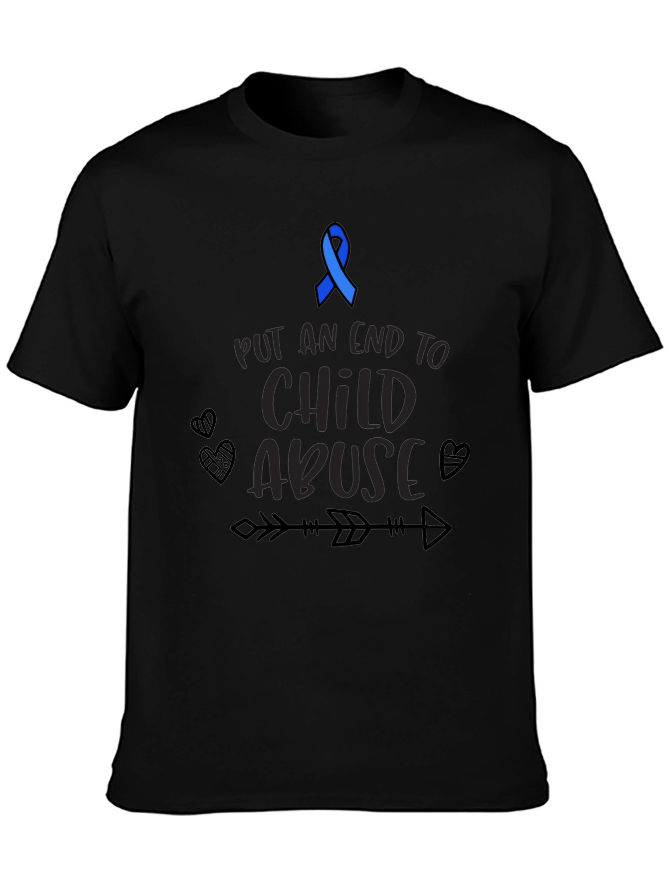 Child Abuse Awareness Ribbon Graphic Tee