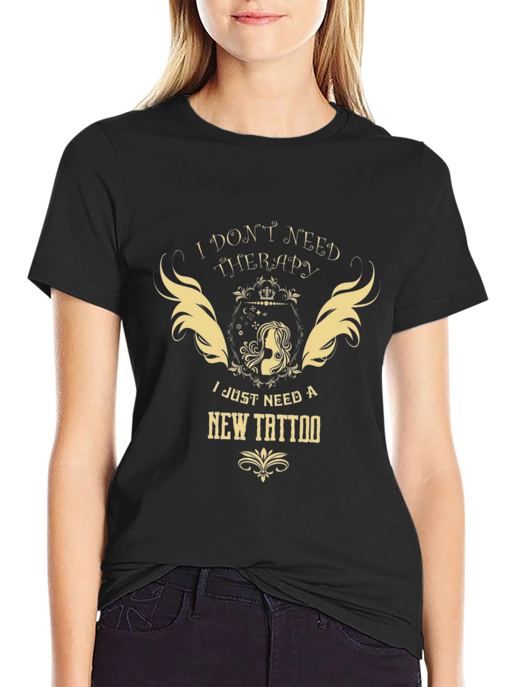 Therapy Tattoo Black Graphic Tee