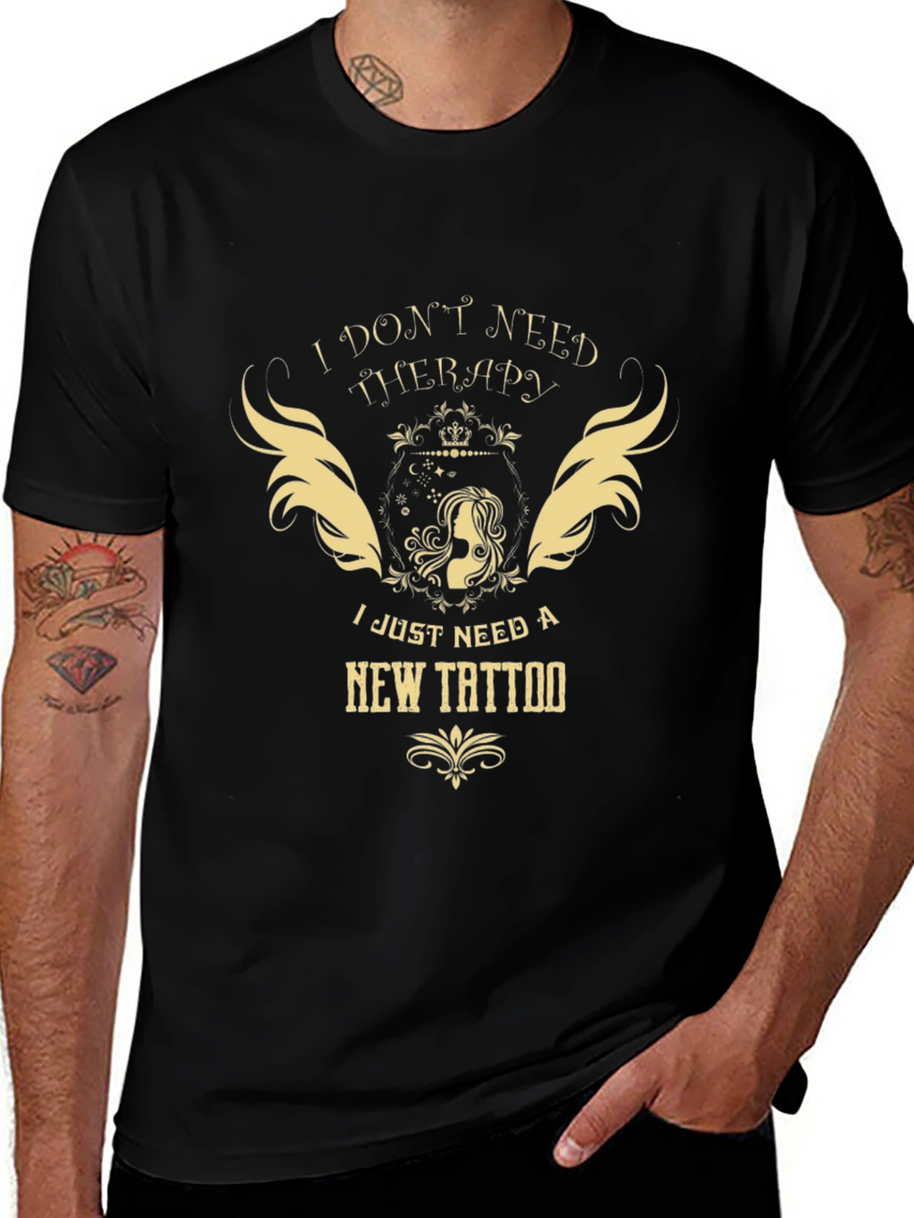 Therapy Tattoo Black Graphic Tee