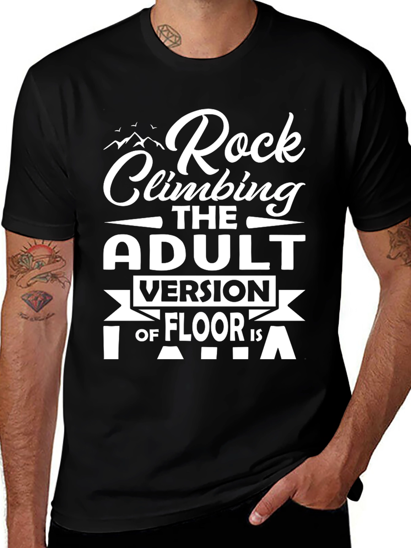 Rock Climbing Adult Version T-Shirt