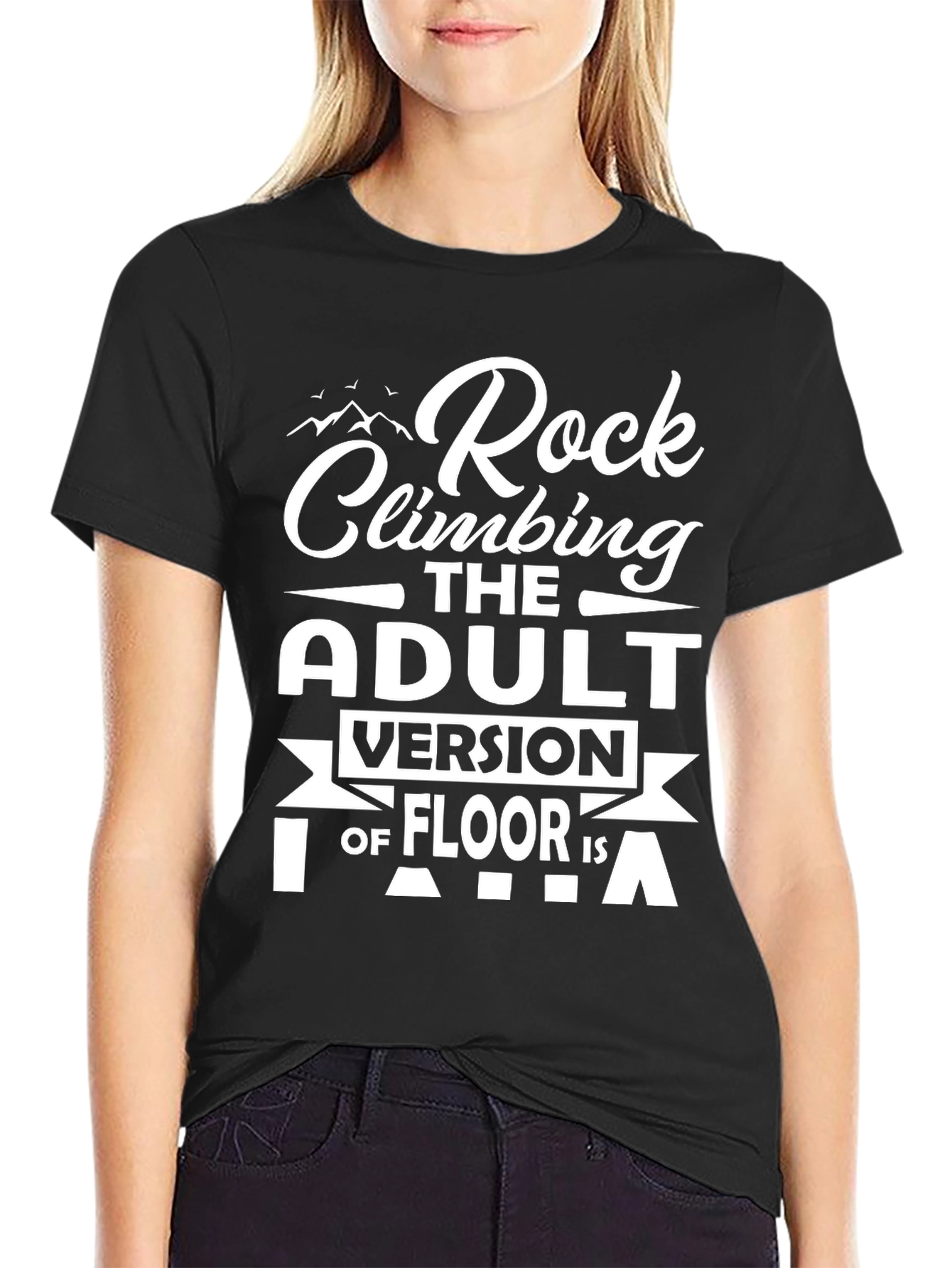 Rock Climbing Adult Version T-Shirt