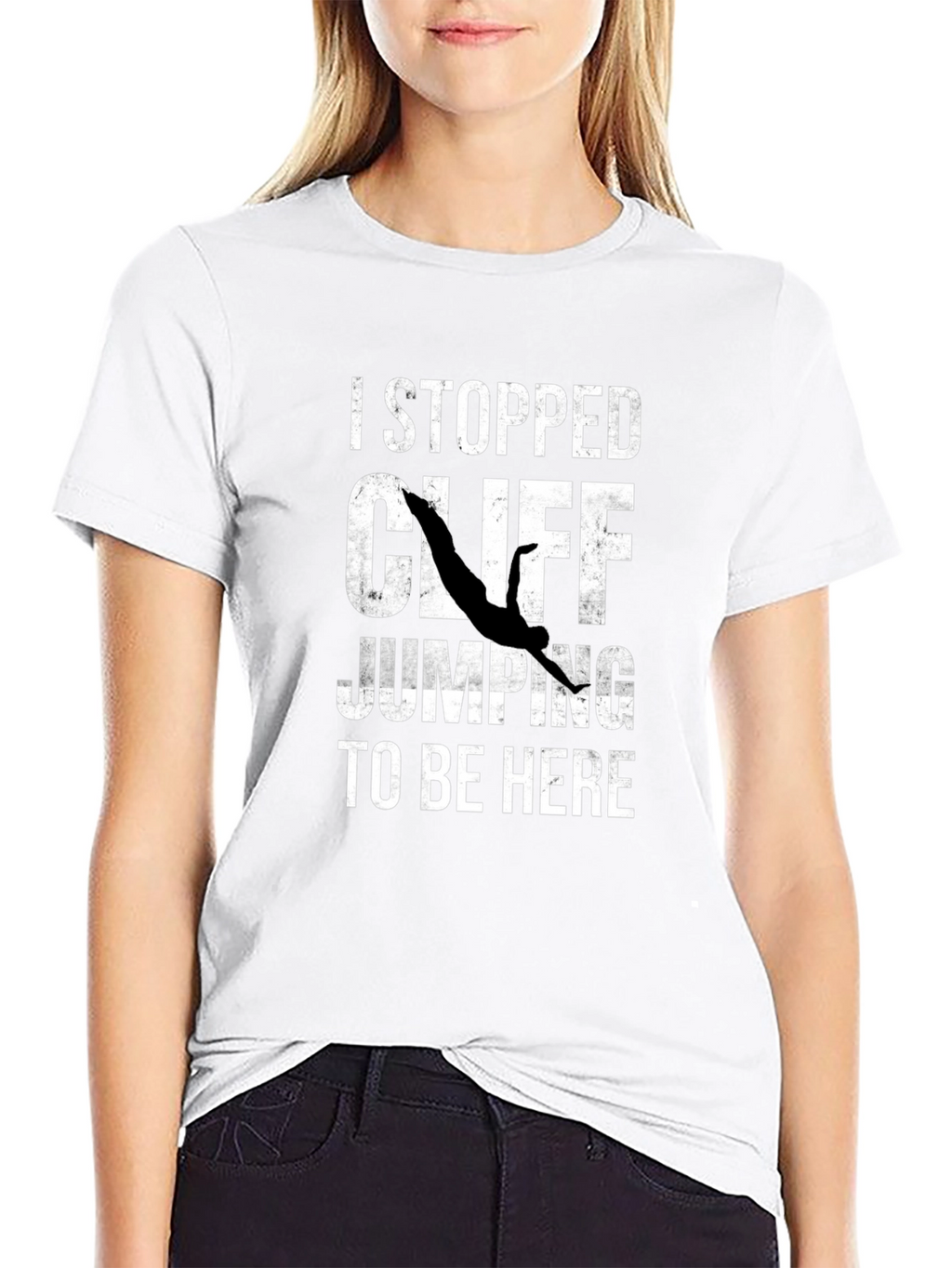 I Stopped Cliff Jumping T-Shirt - Funny Graphic Tee