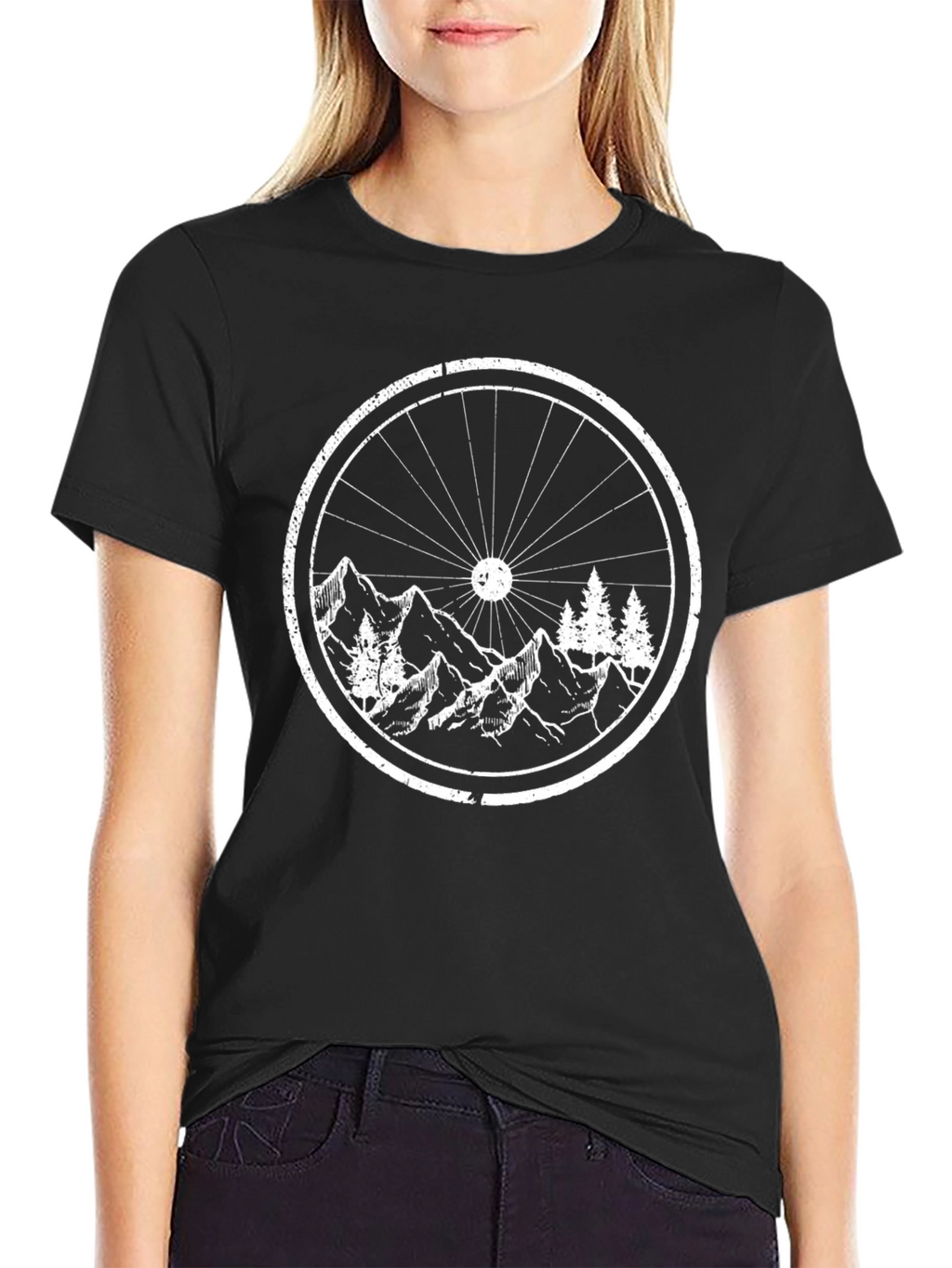 Mountain Bike Wheel Graphic Tee - Adventure Awaits!