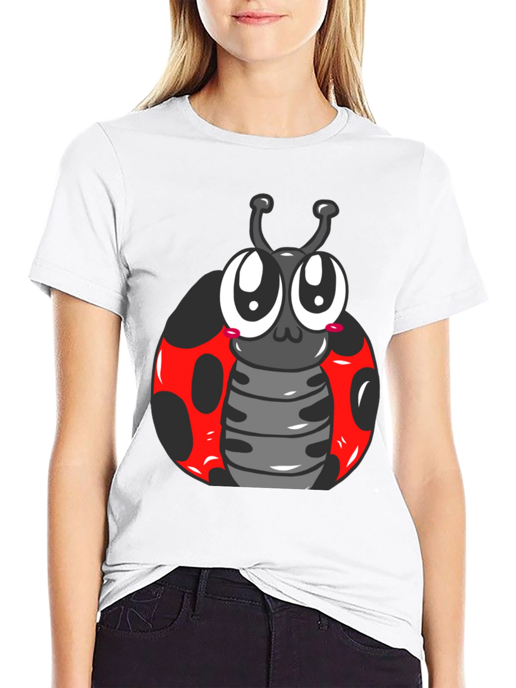 Ladybug Graphic Tee - Cute Cartoon Bug Shirt