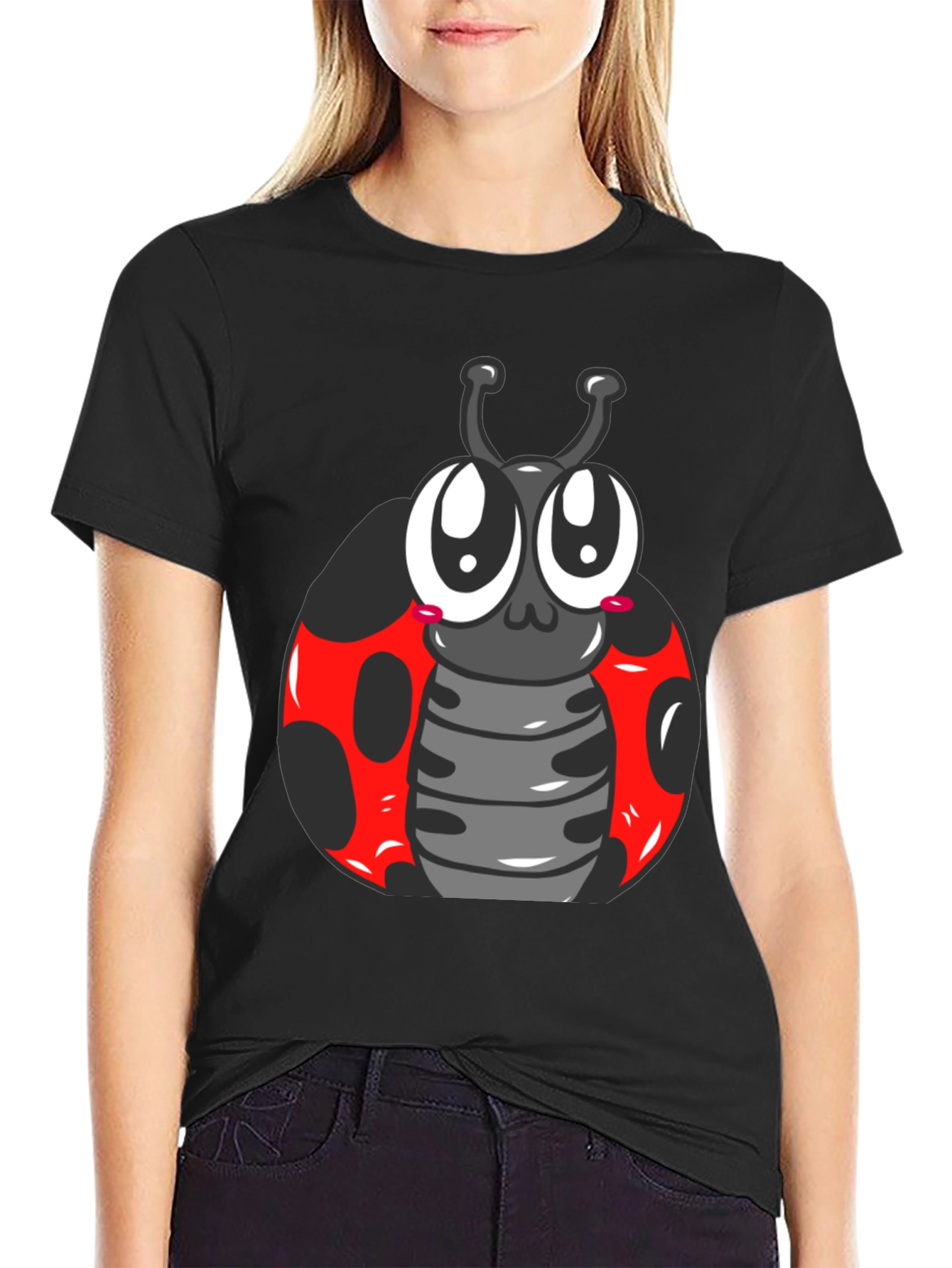 Ladybug Graphic Tee - Cute Cartoon Bug Shirt