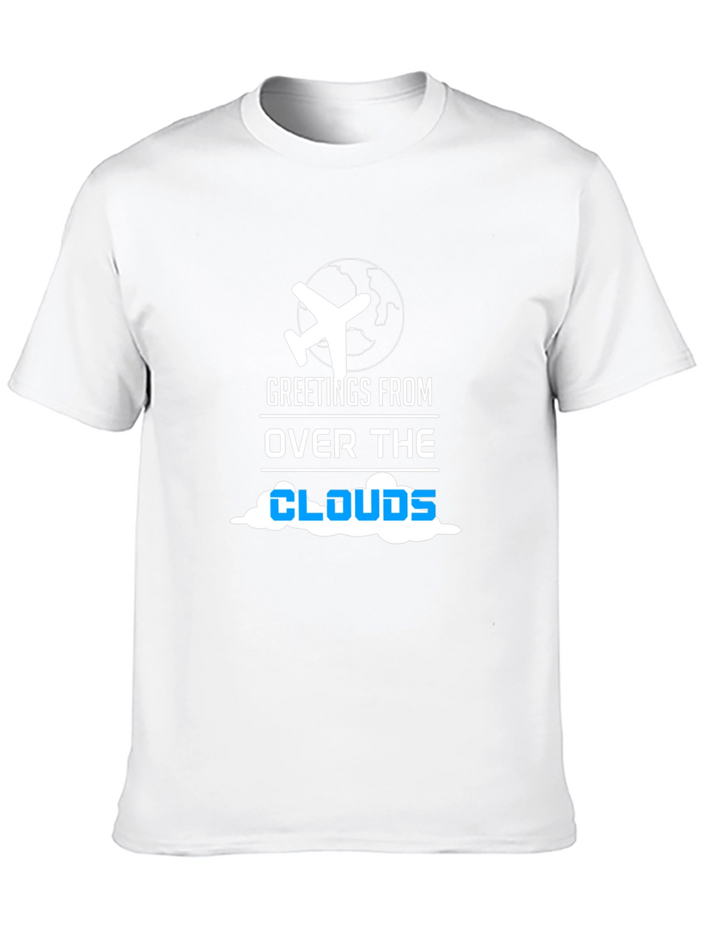 Greetings from Over the Clouds Airplane Travel T-Shirt