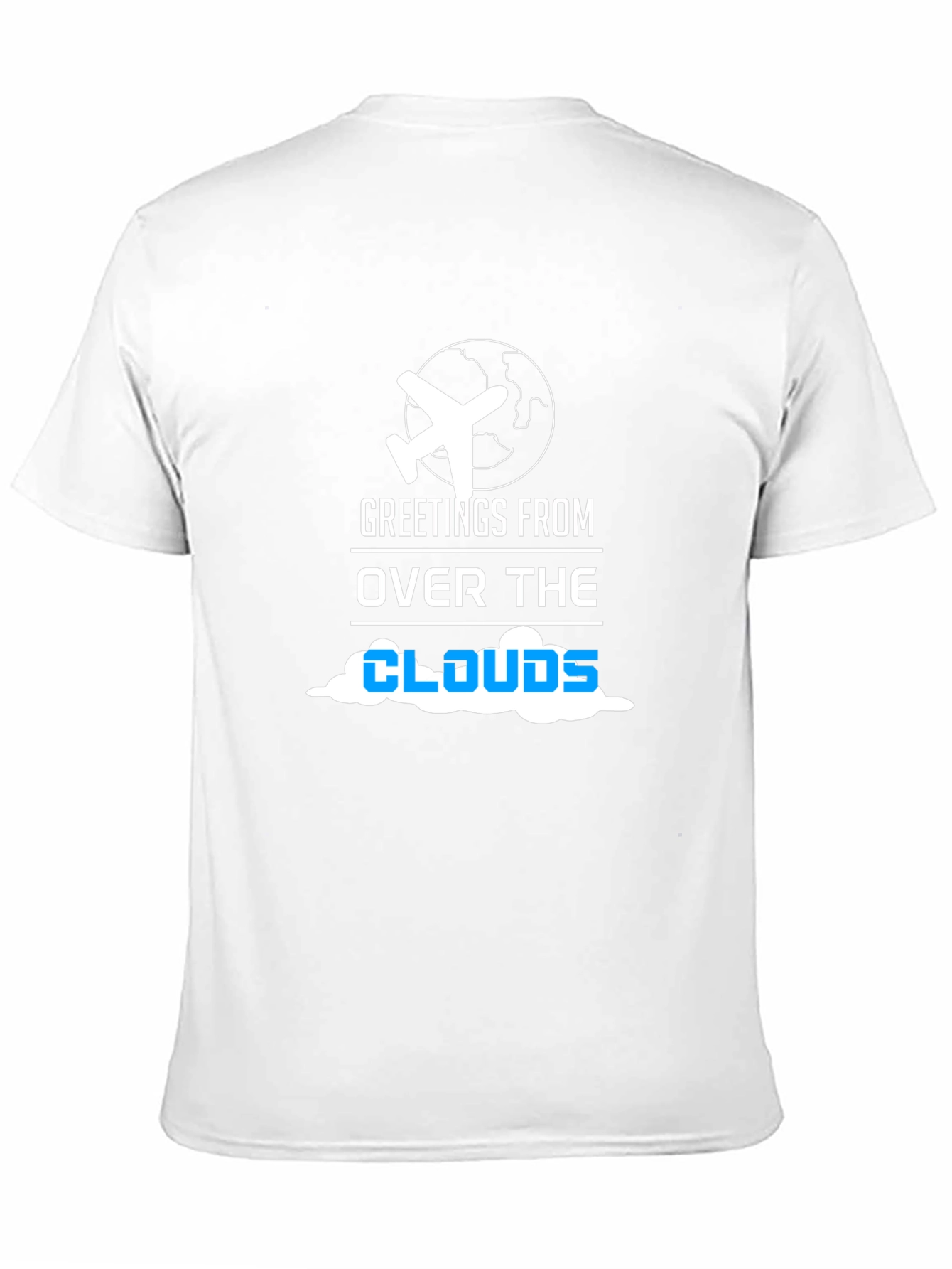 Greetings from Over the Clouds Airplane Travel T-Shirt