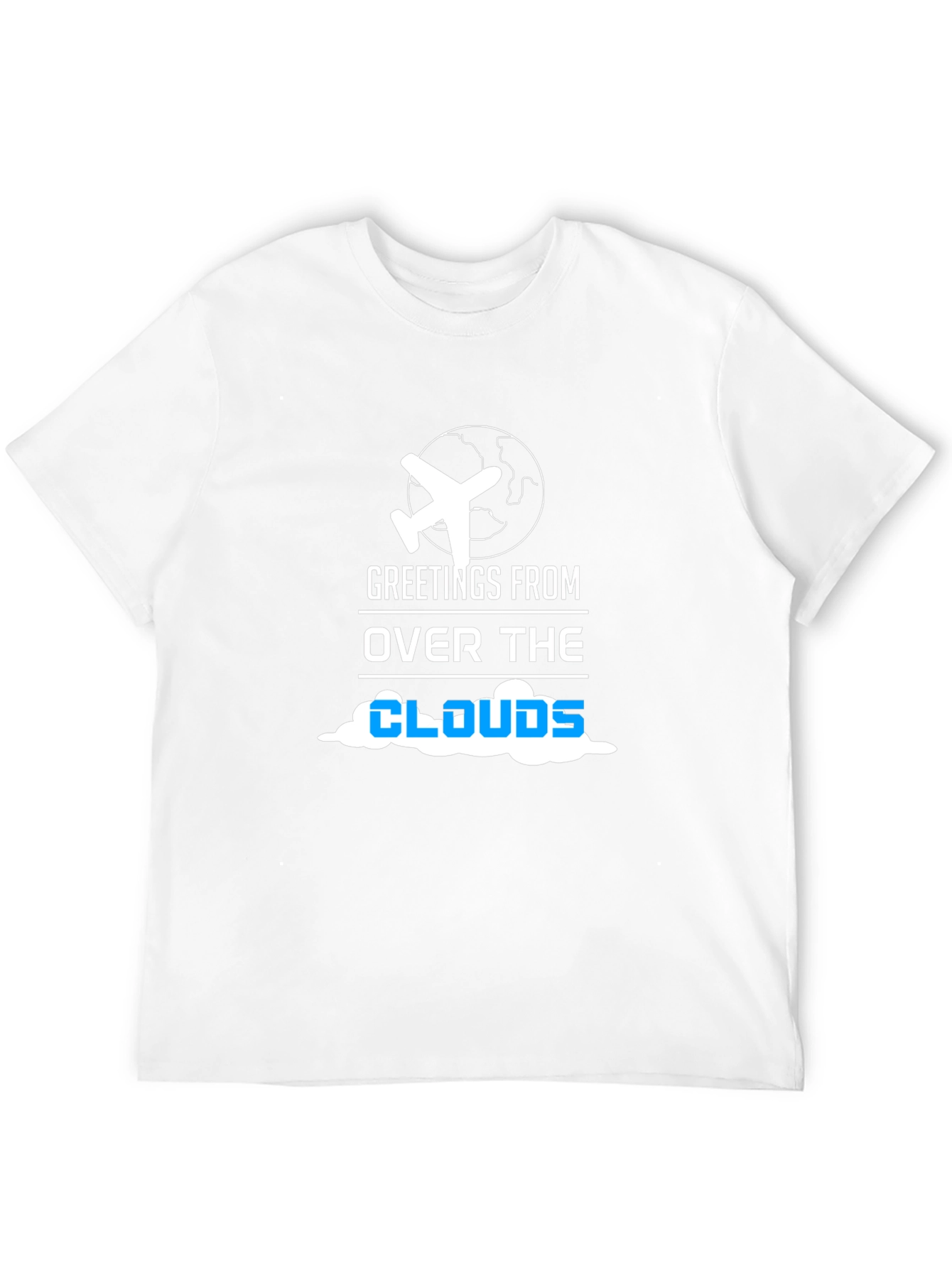 Greetings from Over the Clouds Airplane Travel T-Shirt