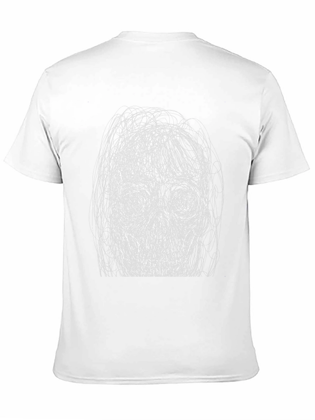 Skull Scribble Tee - Edgy Graphic Print T-Shirt