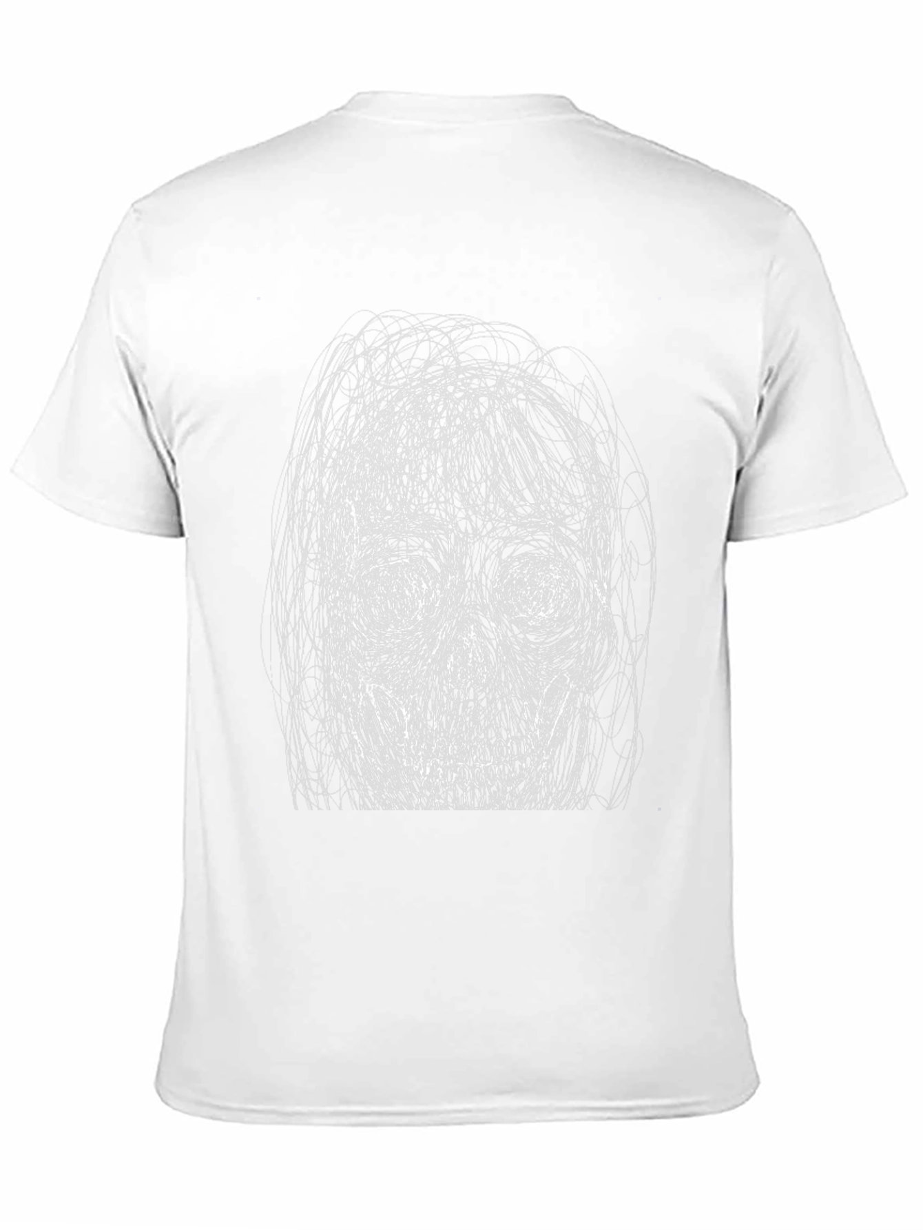 Skull Scribble Tee - Edgy Graphic Print T-Shirt
