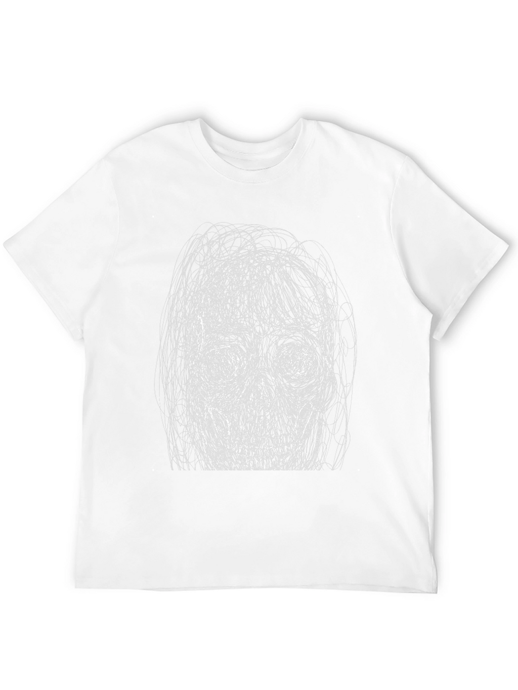 Skull Scribble Tee - Edgy Graphic Print T-Shirt