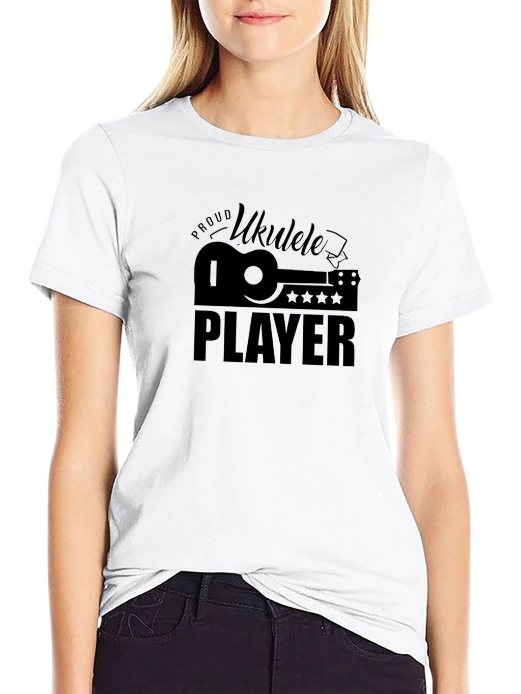 Proud Ukulele Player Black T-Shirt